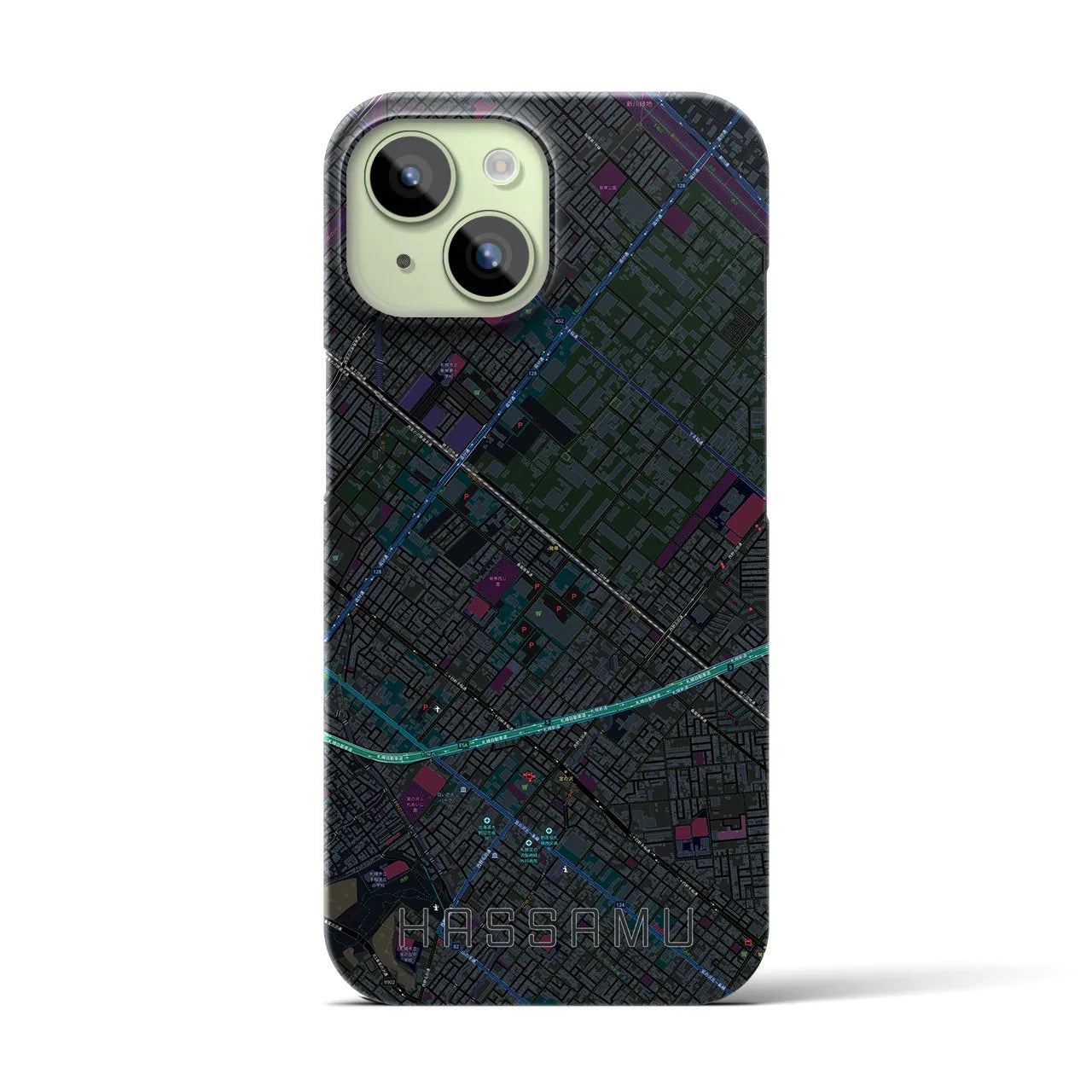【発寒(北海道)】地図柄iPhoneケース(バックカバータイプ)