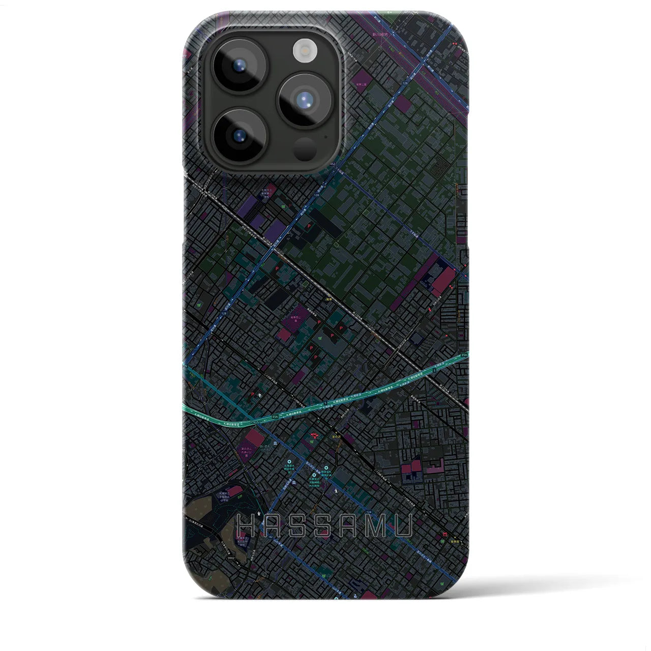 【発寒(北海道)】地図柄iPhoneケース(バックカバータイプ)