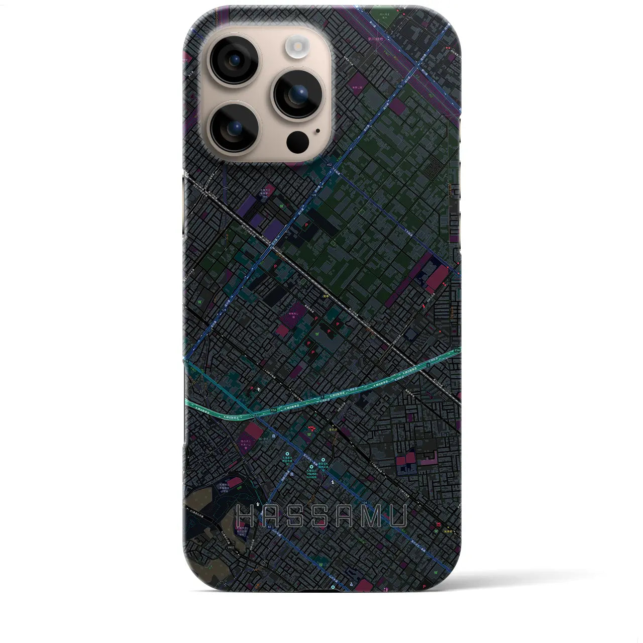 【発寒(北海道)】地図柄iPhoneケース(バックカバータイプ)