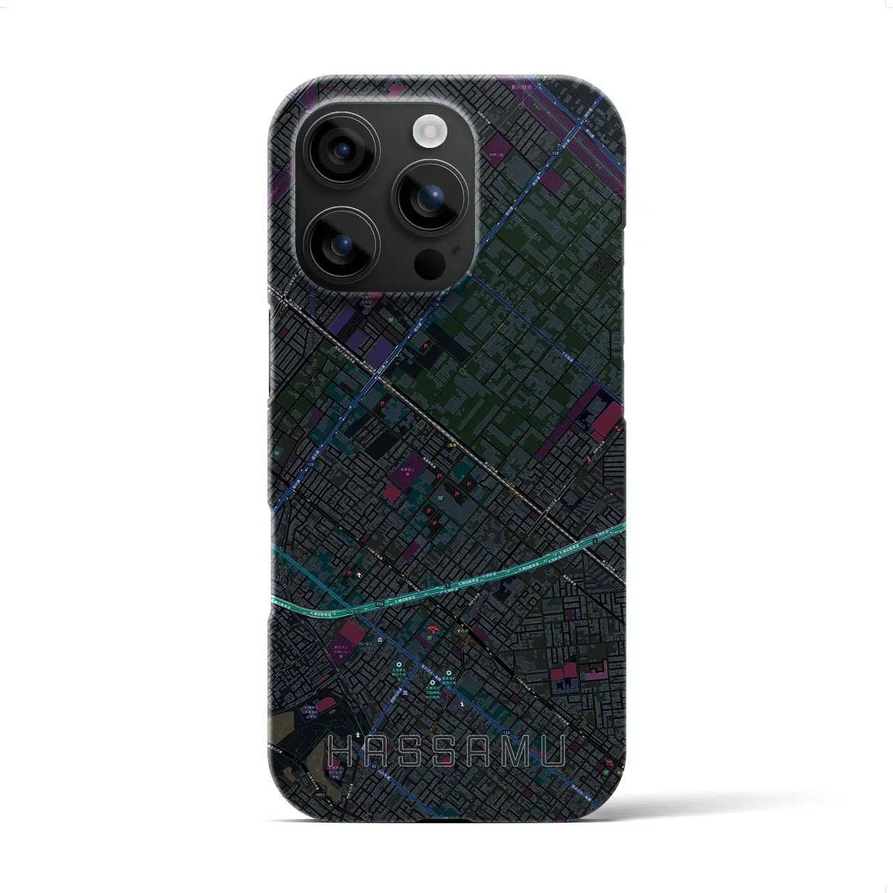 【発寒(北海道)】地図柄iPhoneケース(バックカバータイプ)