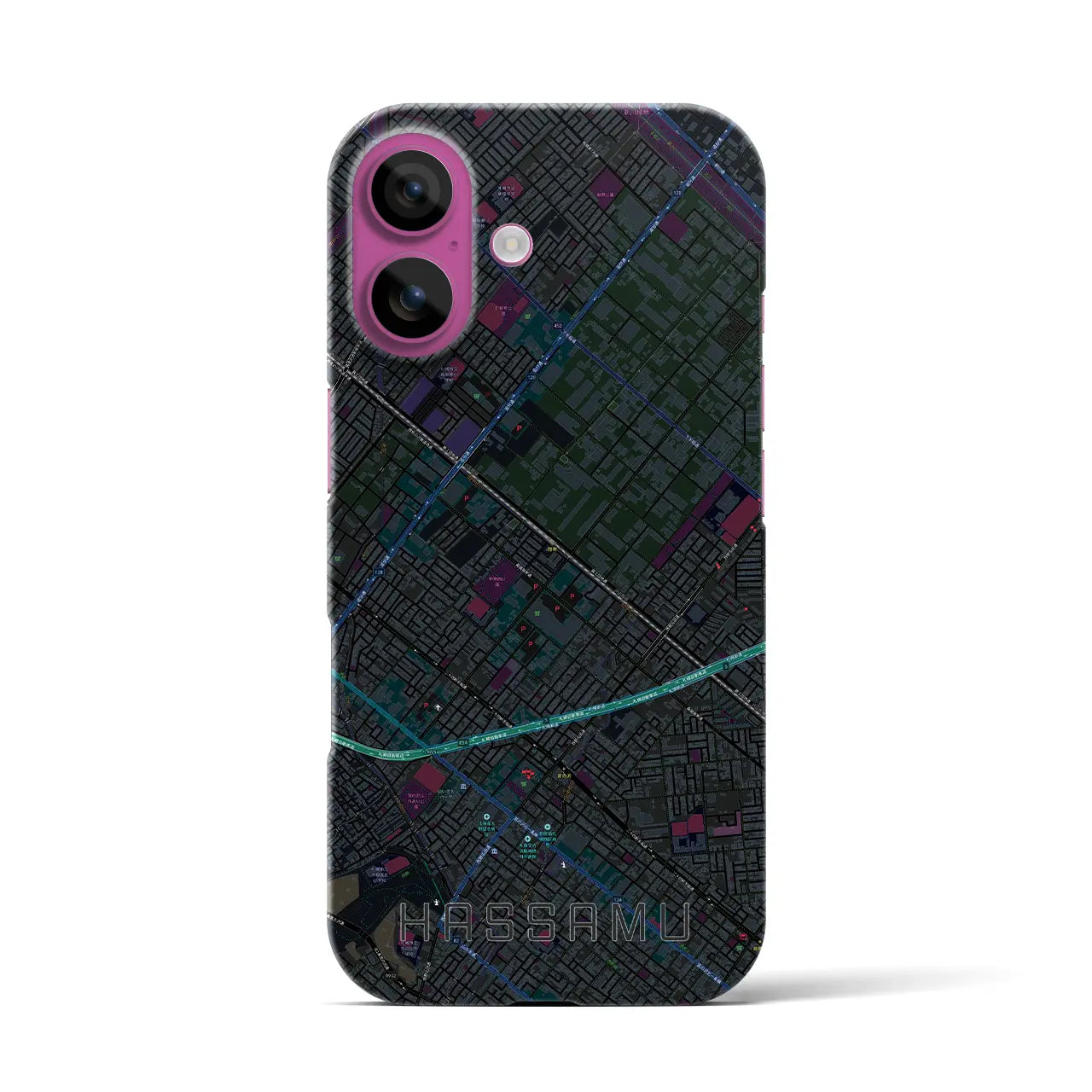 【発寒(北海道)】地図柄iPhoneケース(バックカバータイプ)
