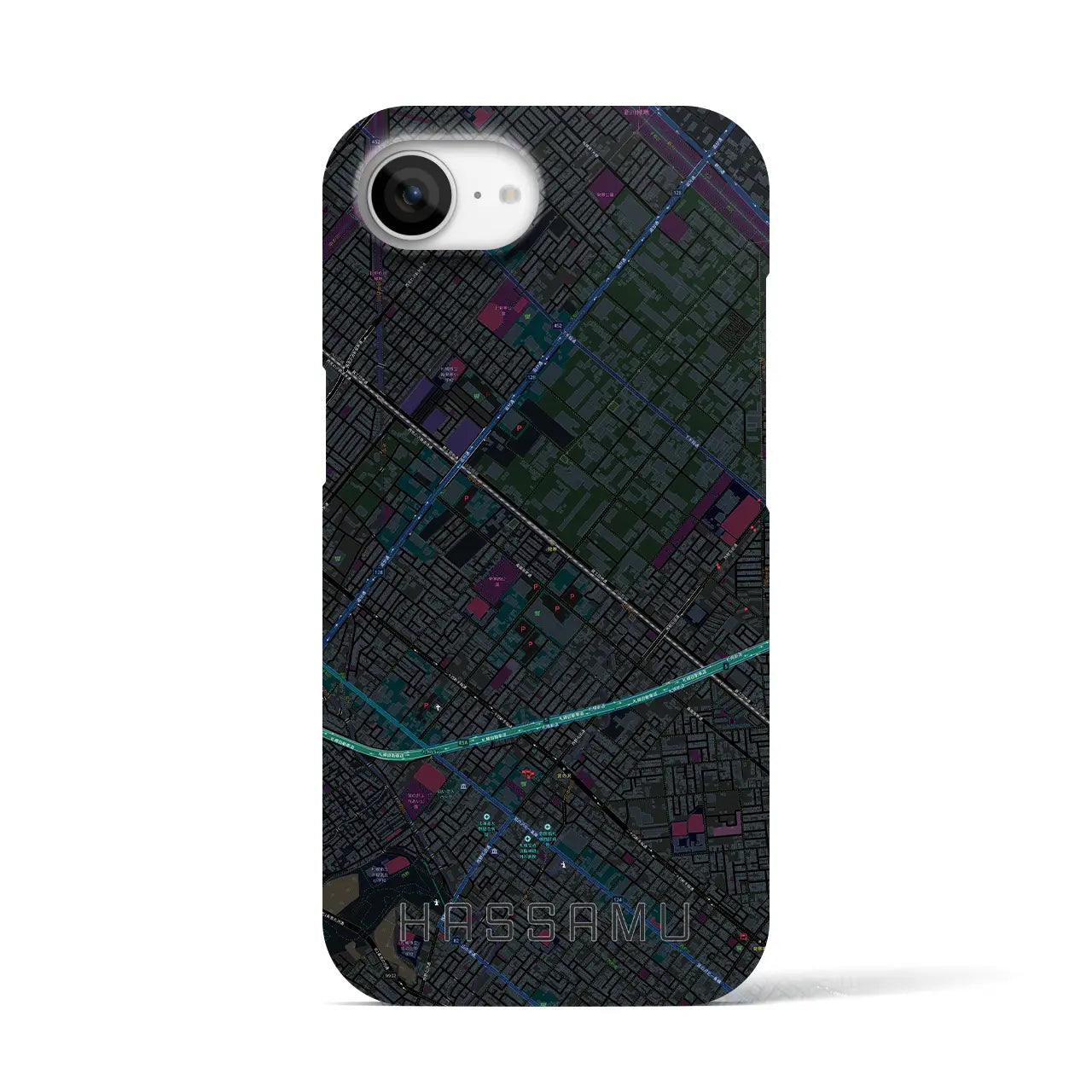 【発寒(北海道)】地図柄iPhoneケース(バックカバータイプ)