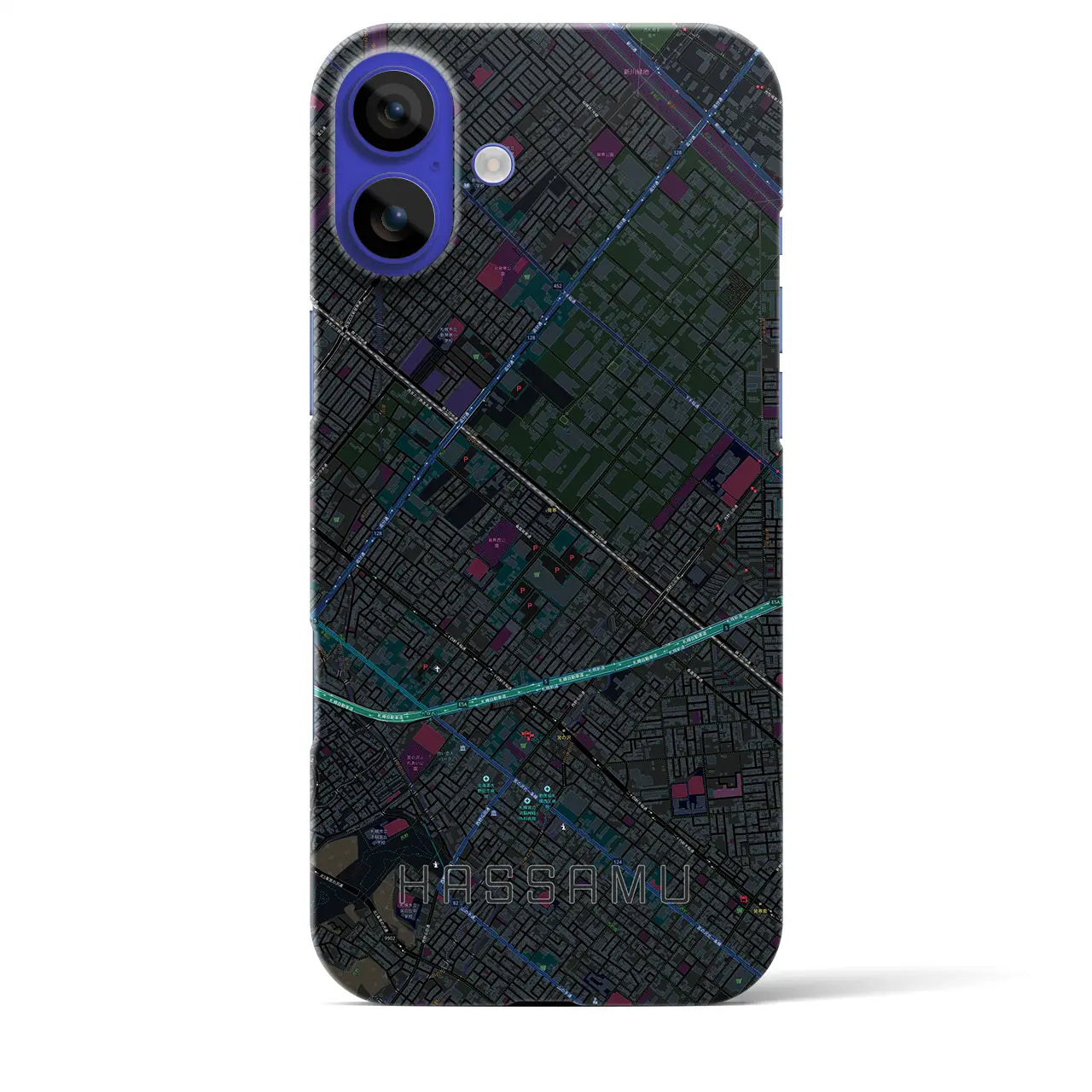 【発寒(北海道)】地図柄iPhoneケース(バックカバータイプ)