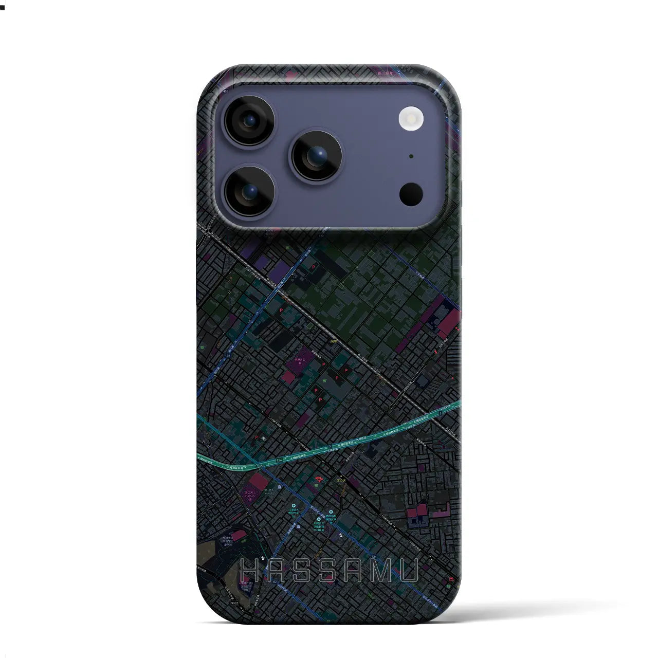 【発寒(北海道)】地図柄iPhoneケース(バックカバータイプ)