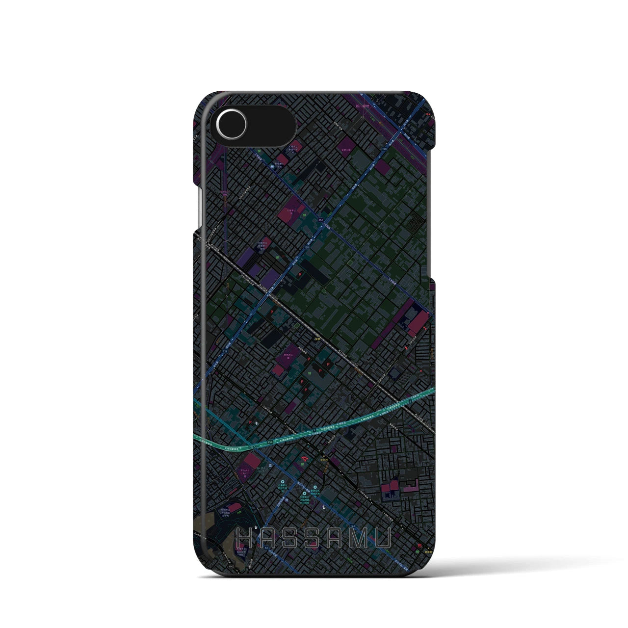 【発寒(北海道)】地図柄iPhoneケース(バックカバータイプ)