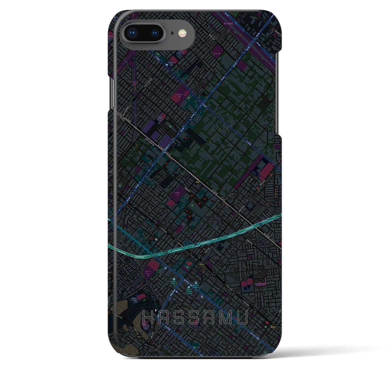 【発寒(北海道)】地図柄iPhoneケース(バックカバータイプ)