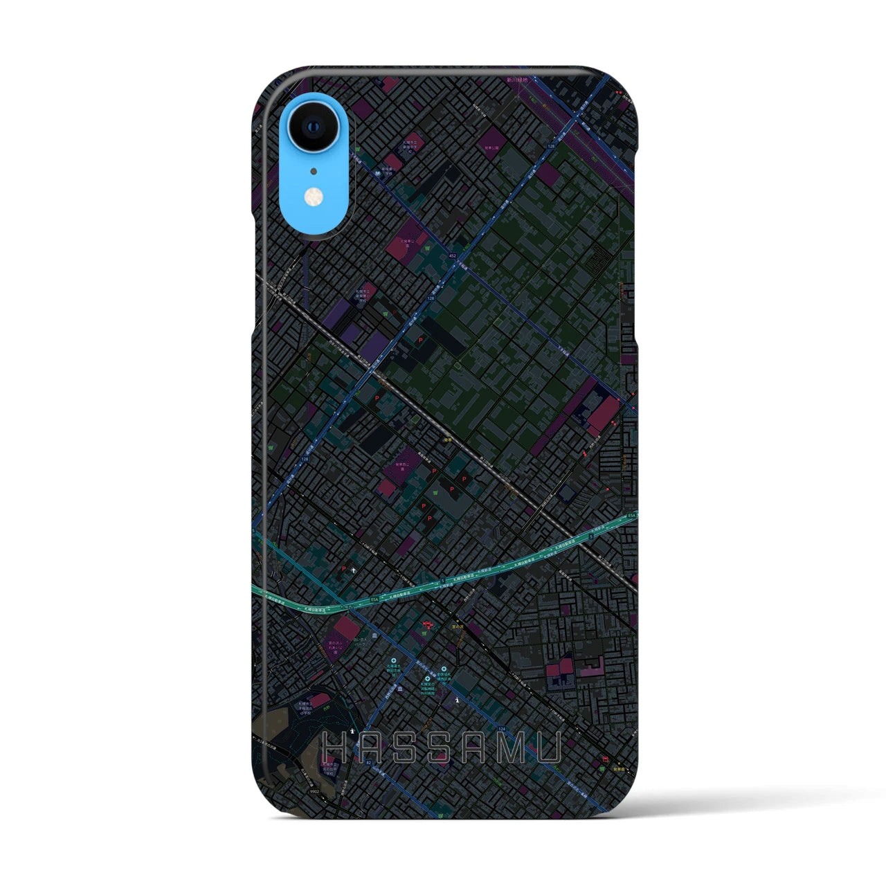【発寒(北海道)】地図柄iPhoneケース(バックカバータイプ)