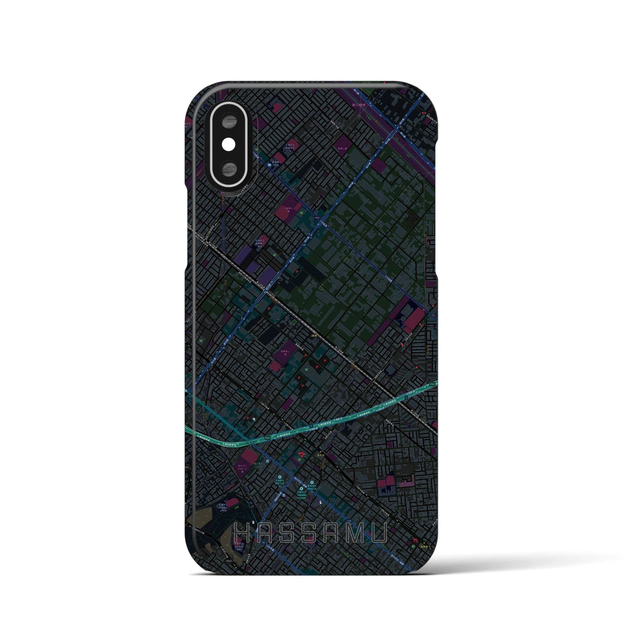 【発寒(北海道)】地図柄iPhoneケース(バックカバータイプ)