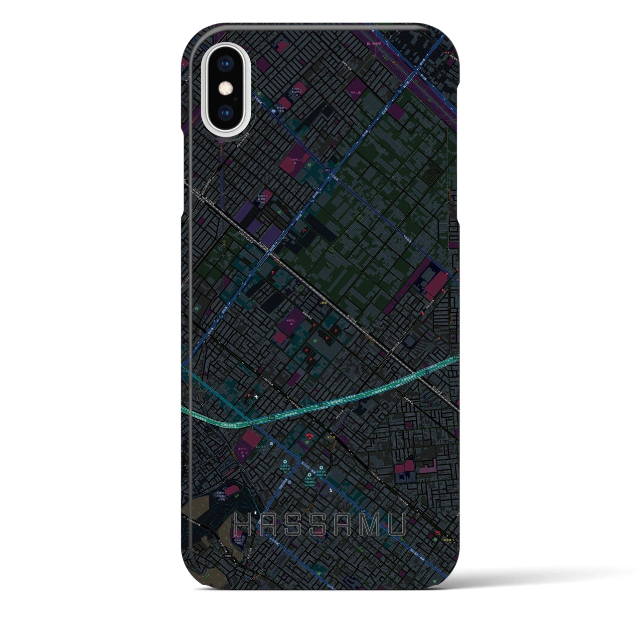 【発寒(北海道)】地図柄iPhoneケース(バックカバータイプ)