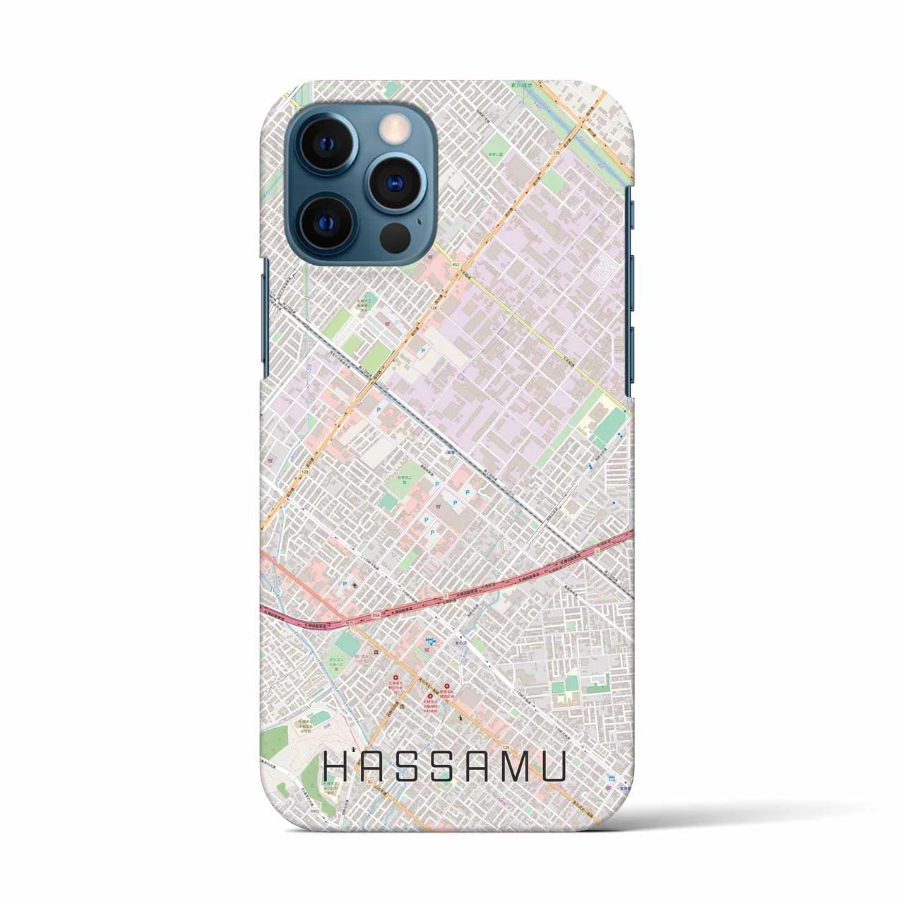 【発寒(北海道)】地図柄iPhoneケース(バックカバータイプ)