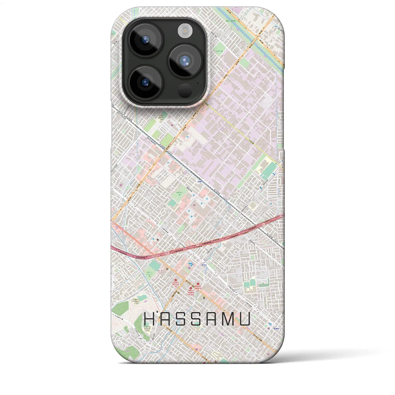 【発寒(北海道)】地図柄iPhoneケース(バックカバータイプ)