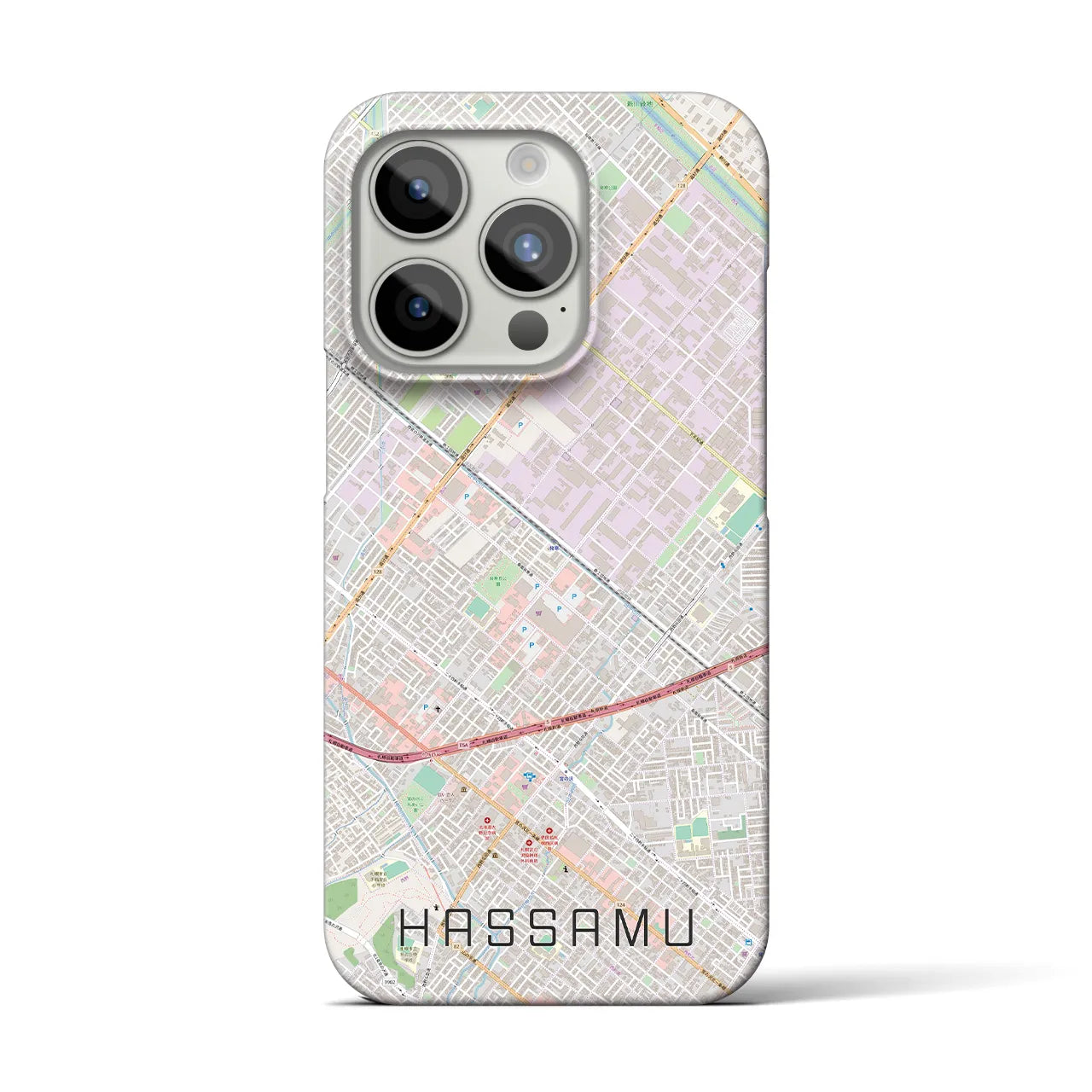 【発寒(北海道)】地図柄iPhoneケース(バックカバータイプ)