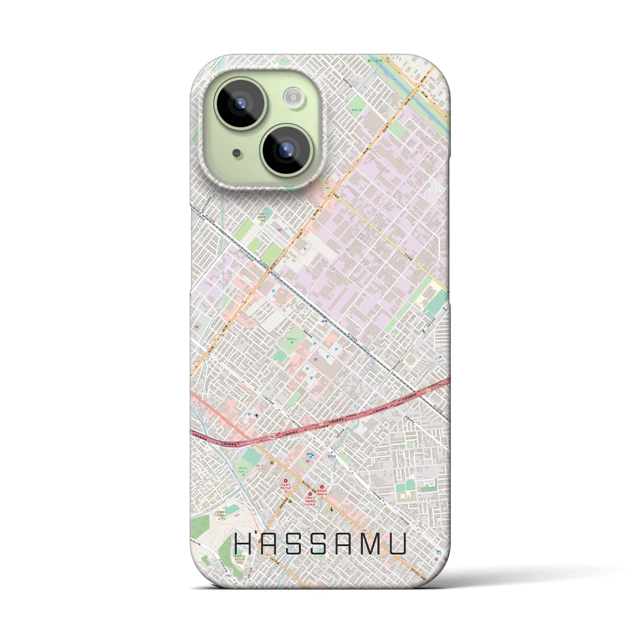 【発寒(北海道)】地図柄iPhoneケース(バックカバータイプ)