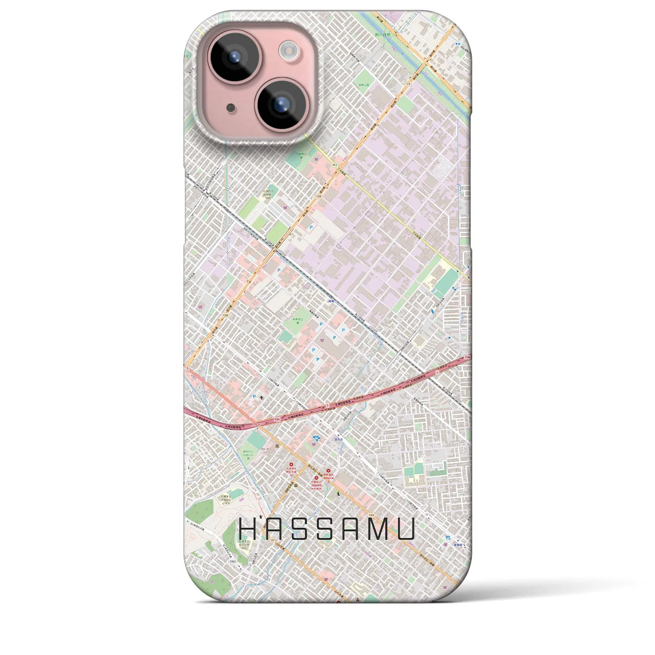 【発寒(北海道)】地図柄iPhoneケース(バックカバータイプ)