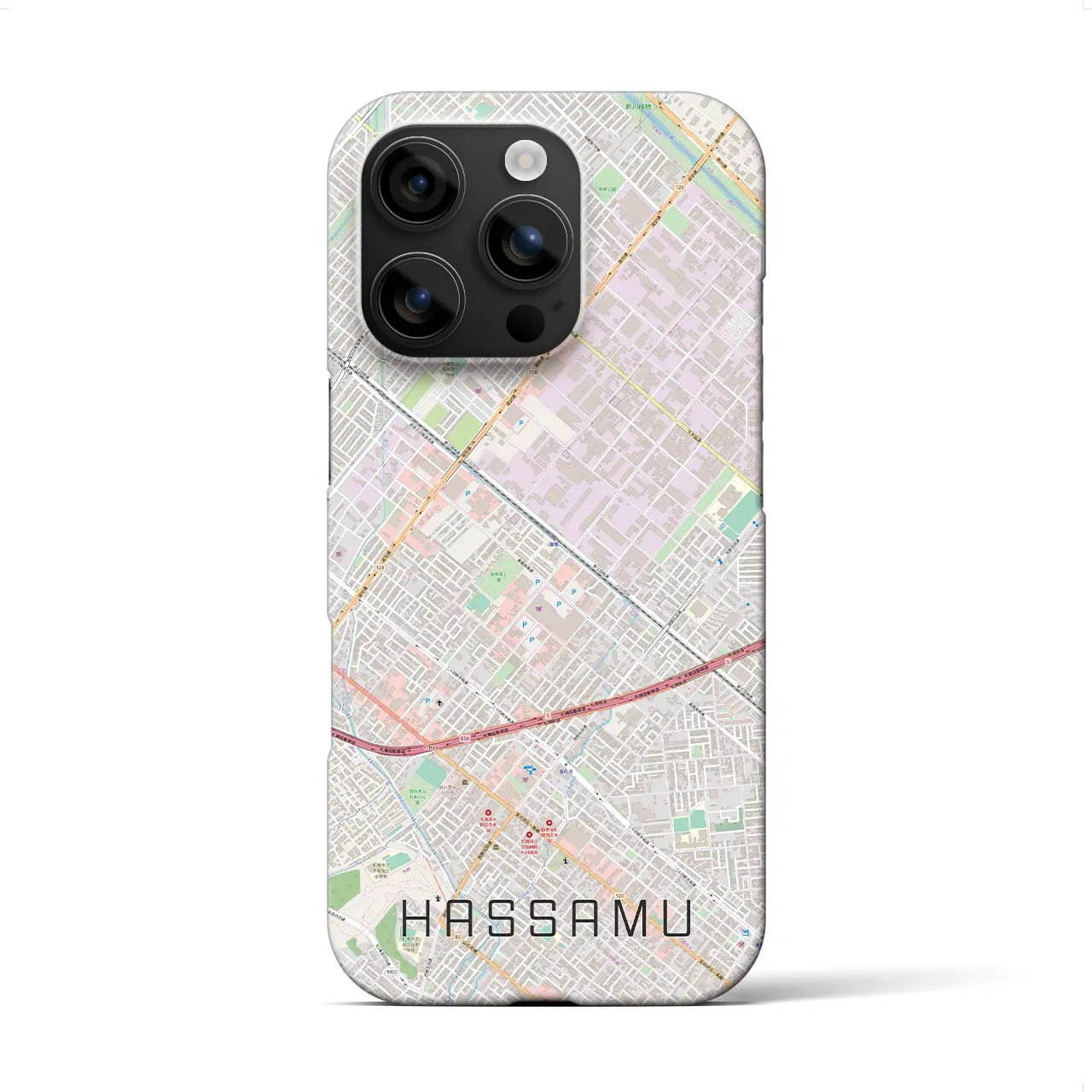 【発寒(北海道)】地図柄iPhoneケース(バックカバータイプ)