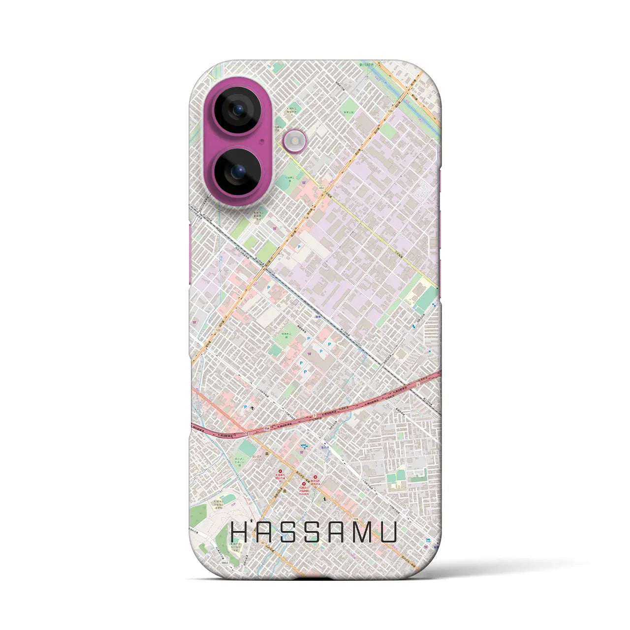【発寒(北海道)】地図柄iPhoneケース(バックカバータイプ)