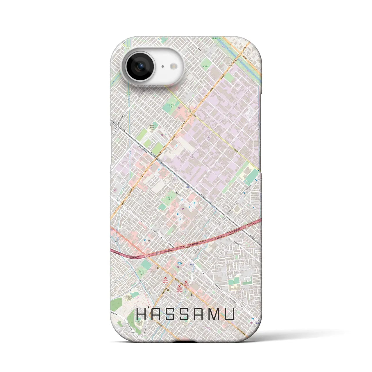 【発寒(北海道)】地図柄iPhoneケース(バックカバータイプ)