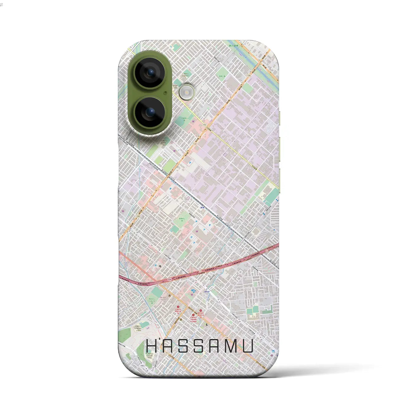 【発寒(北海道)】地図柄iPhoneケース(バックカバータイプ)