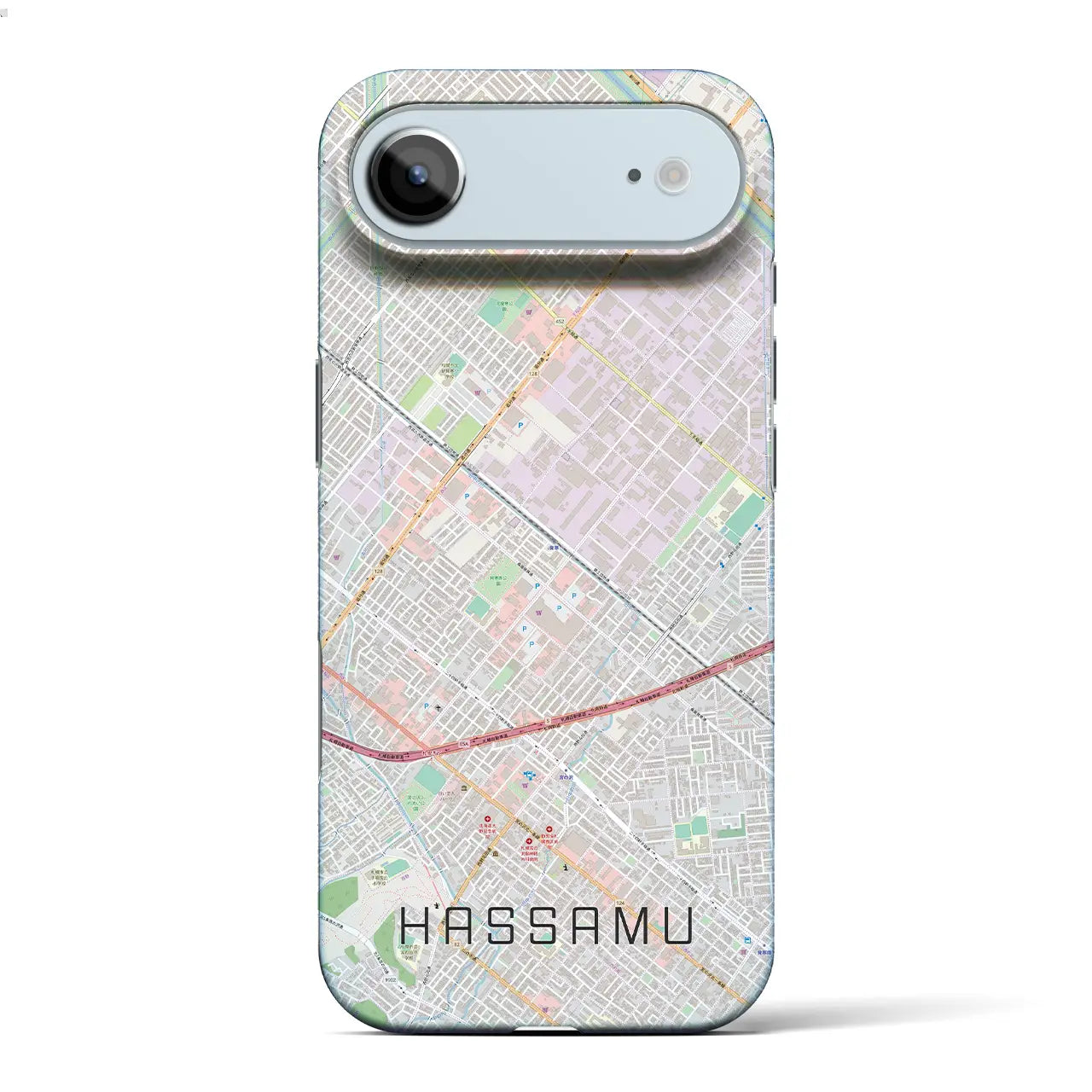 【発寒(北海道)】地図柄iPhoneケース(バックカバータイプ)