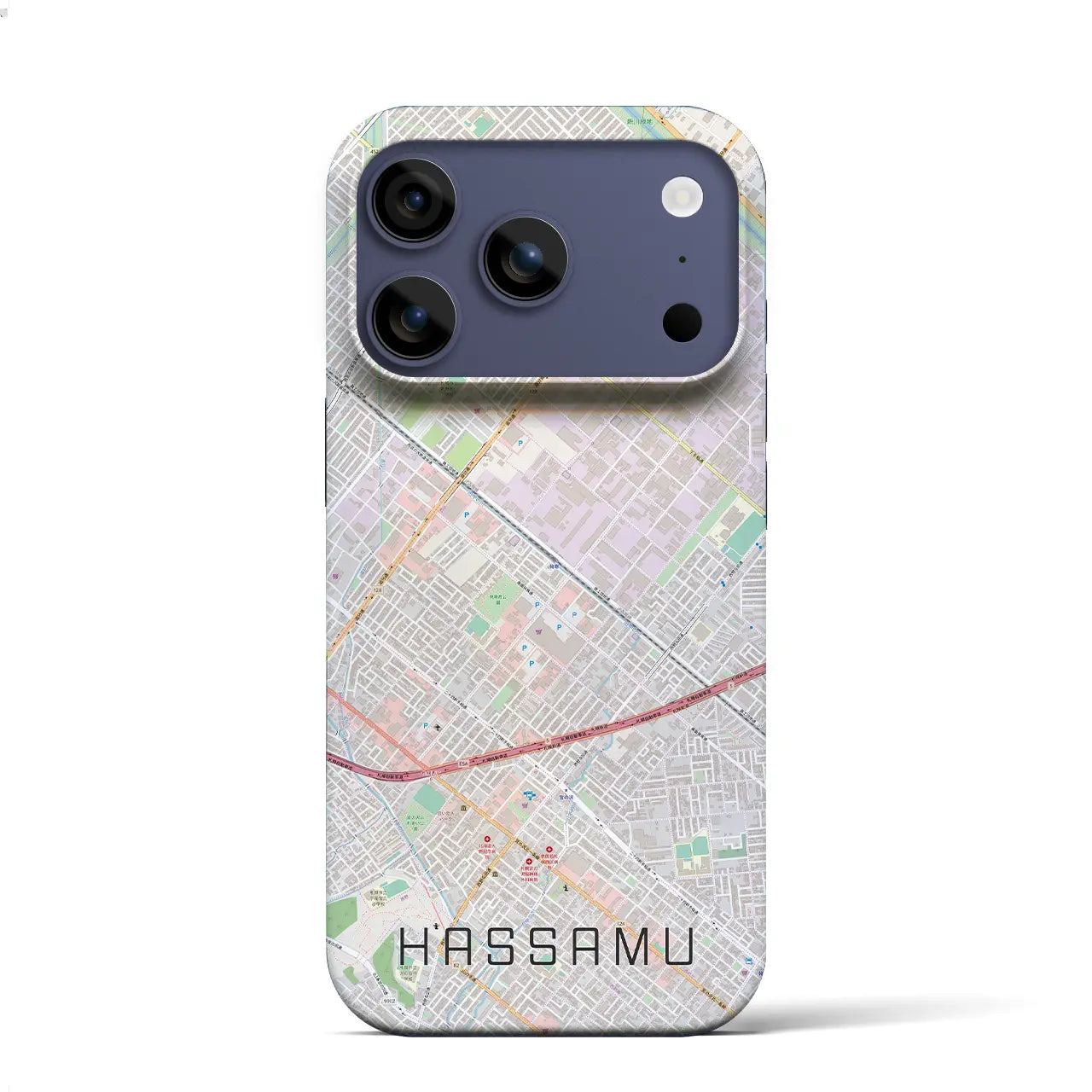 【発寒(北海道)】地図柄iPhoneケース(バックカバータイプ)