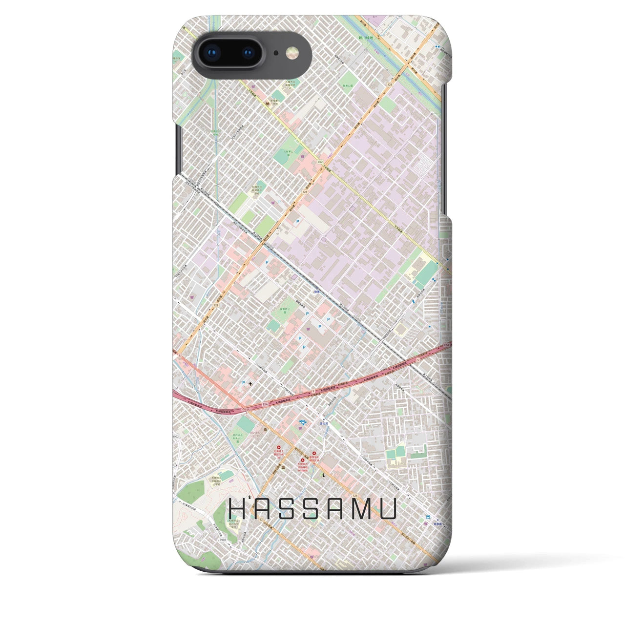 【発寒(北海道)】地図柄iPhoneケース(バックカバータイプ)