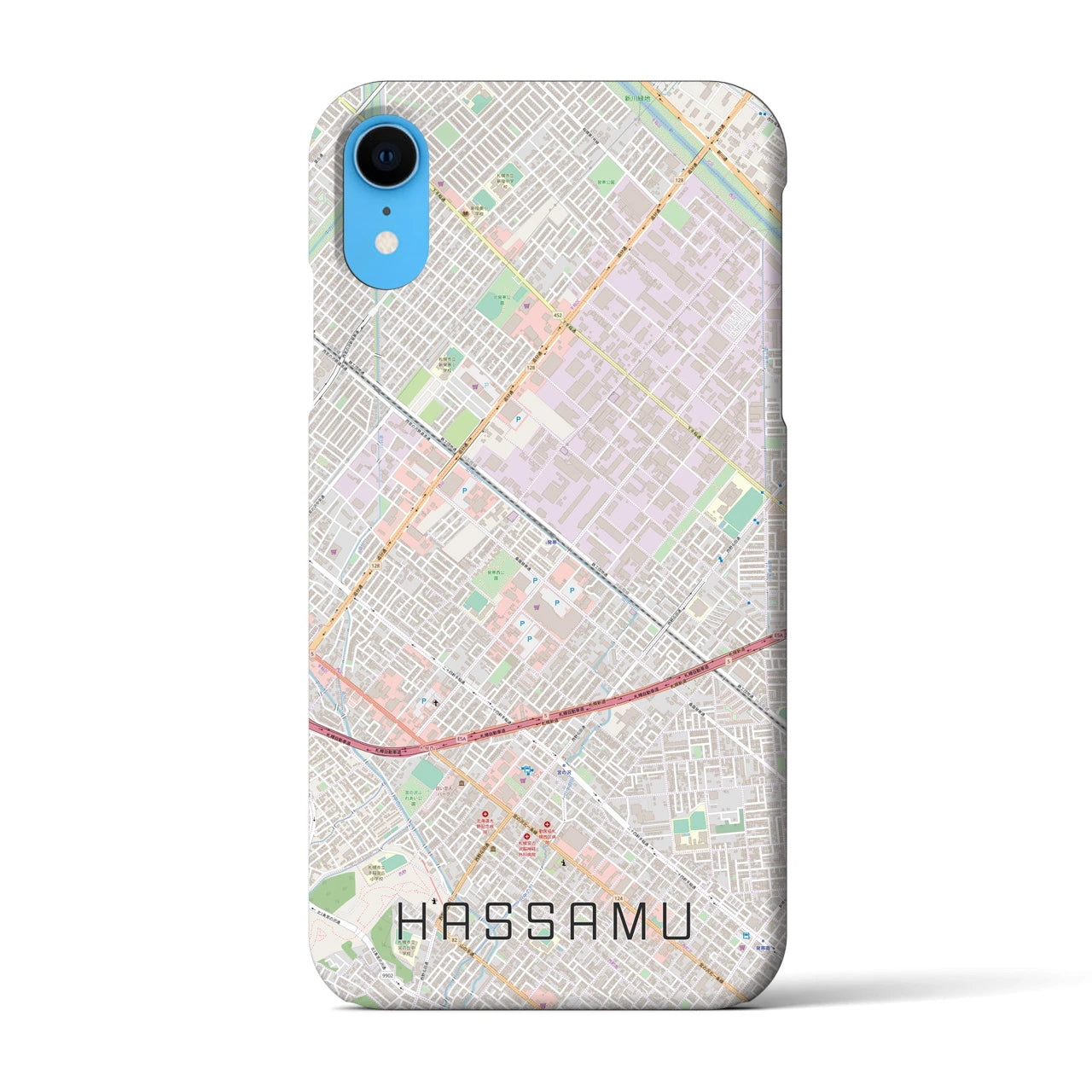 【発寒(北海道)】地図柄iPhoneケース(バックカバータイプ)