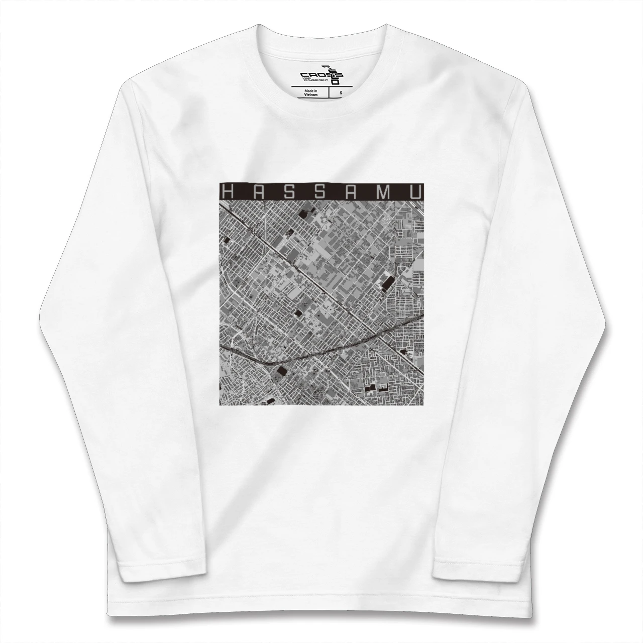 【発寒(北海道)】地図柄ロングスリーブTシャツ