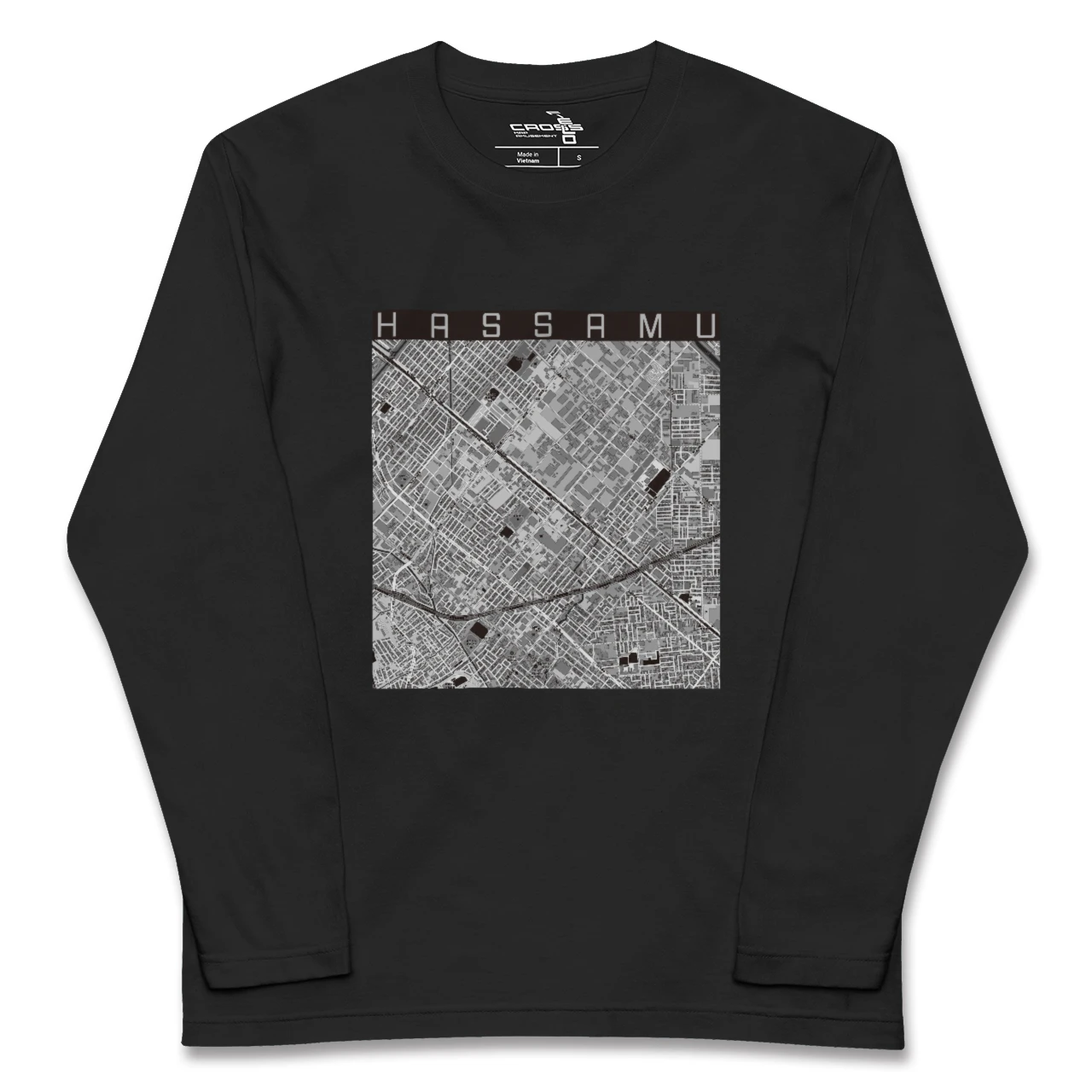 【発寒(北海道)】地図柄ロングスリーブTシャツ