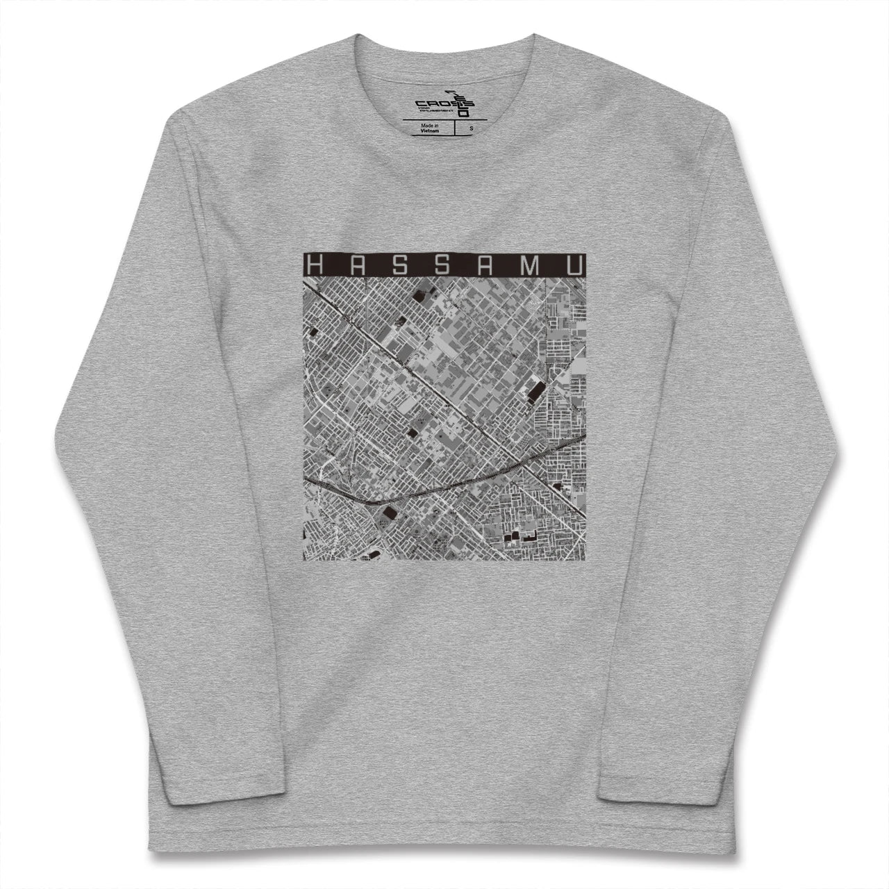 【発寒(北海道)】地図柄ロングスリーブTシャツ