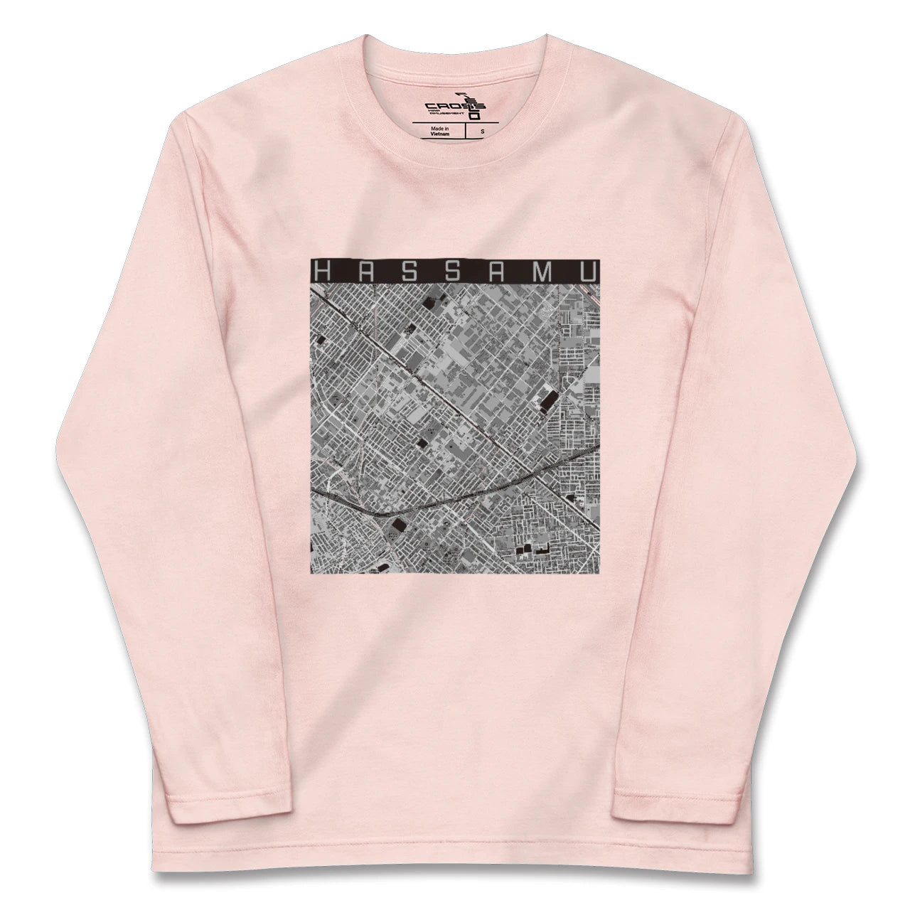 【発寒(北海道)】地図柄ロングスリーブTシャツ