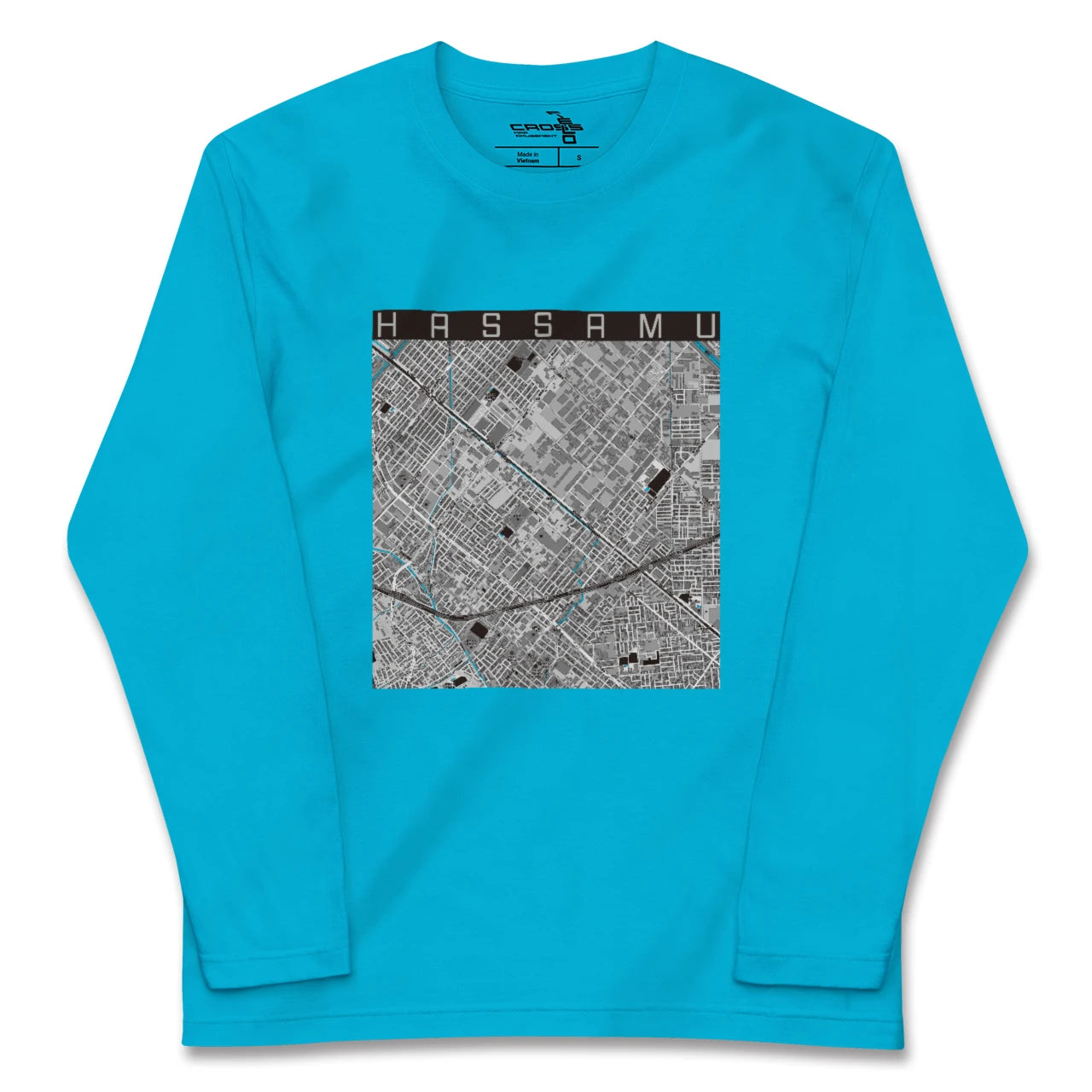 【発寒(北海道)】地図柄ロングスリーブTシャツ