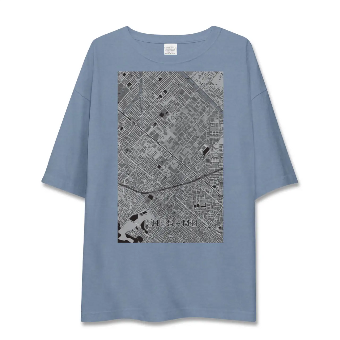 【発寒(北海道)】地図柄ビッグシルエットTシャツ
