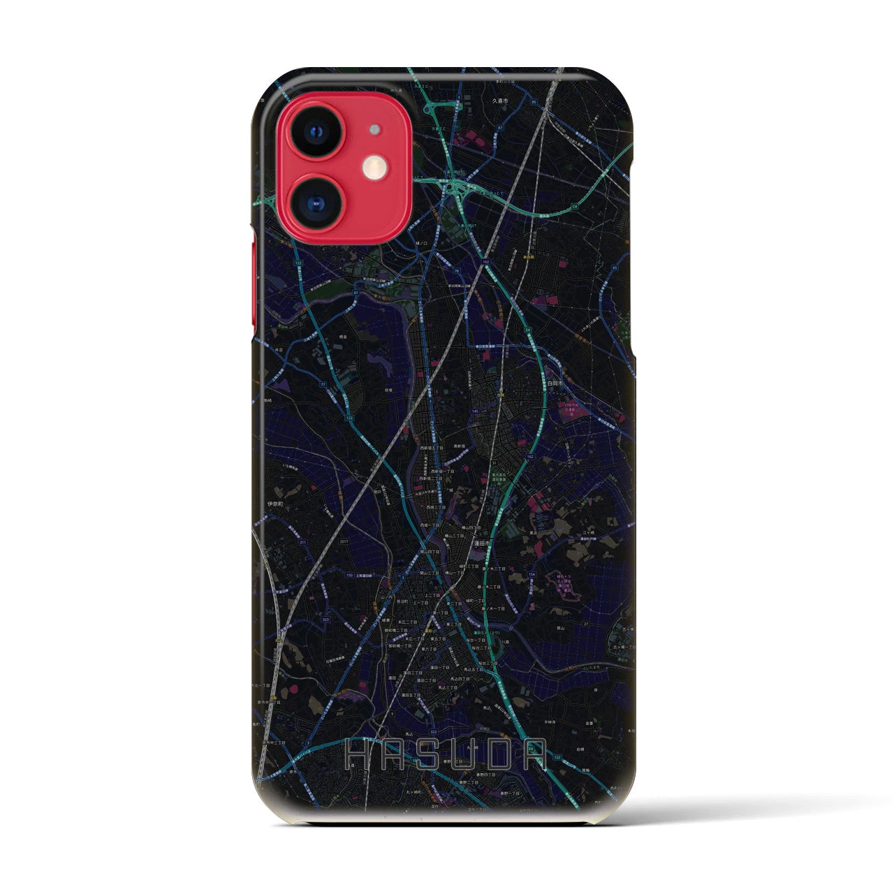 【蓮田(埼玉県)】地図柄iPhoneケース(バックカバータイプ)