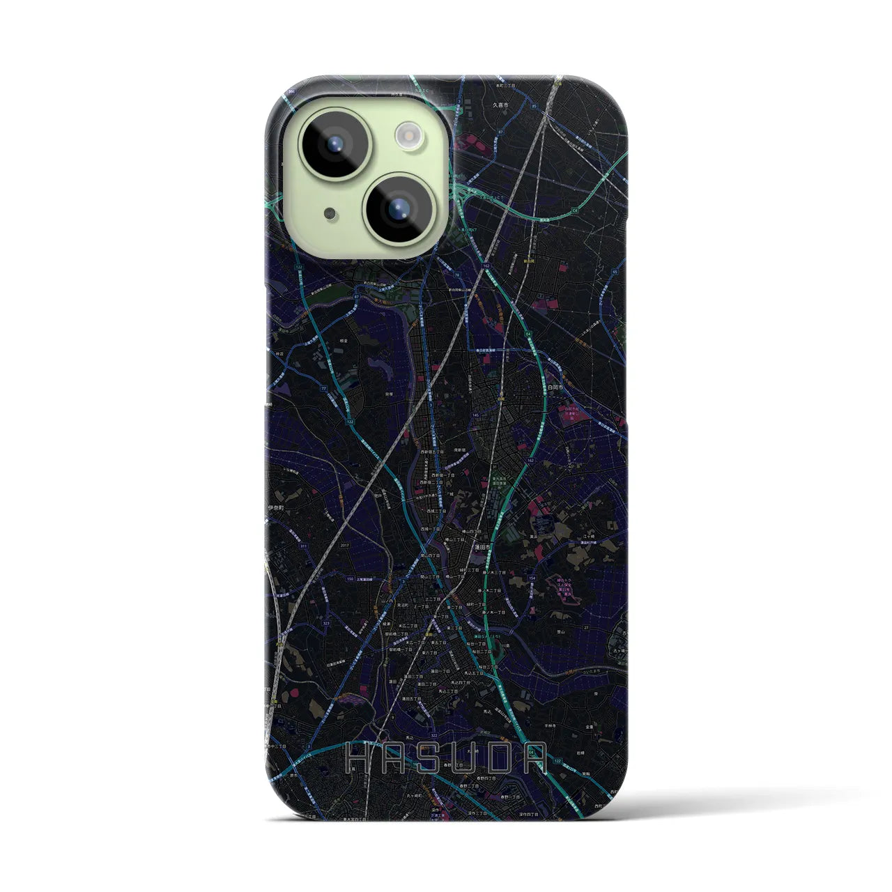 【蓮田(埼玉県)】地図柄iPhoneケース(バックカバータイプ)