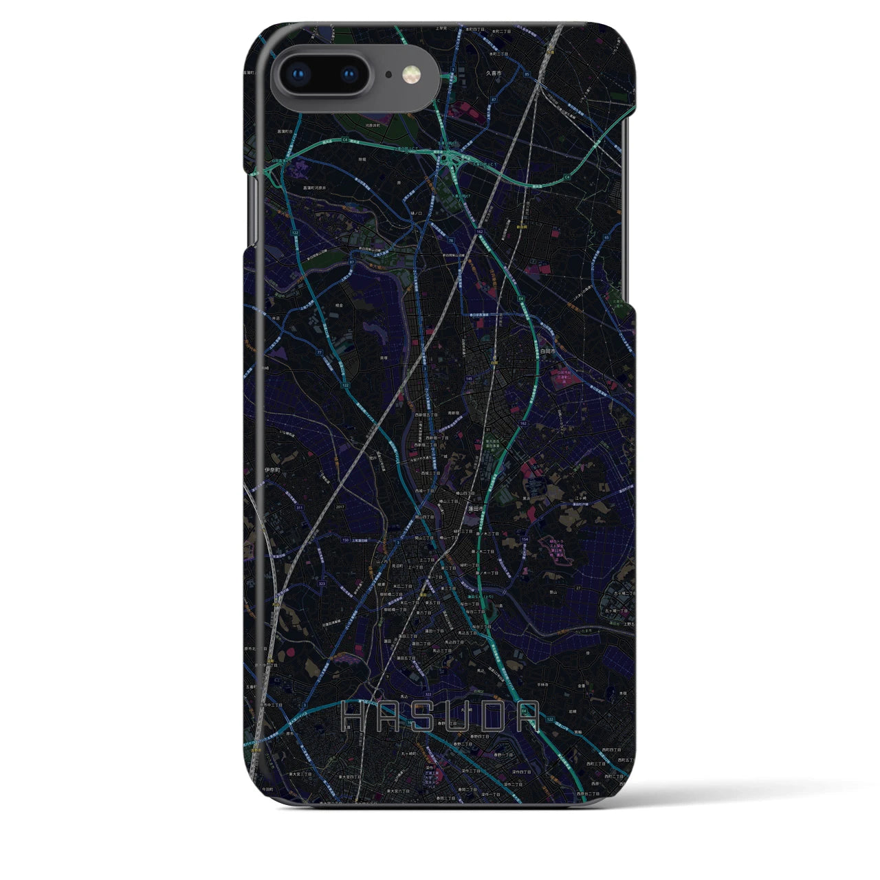 【蓮田(埼玉県)】地図柄iPhoneケース(バックカバータイプ)