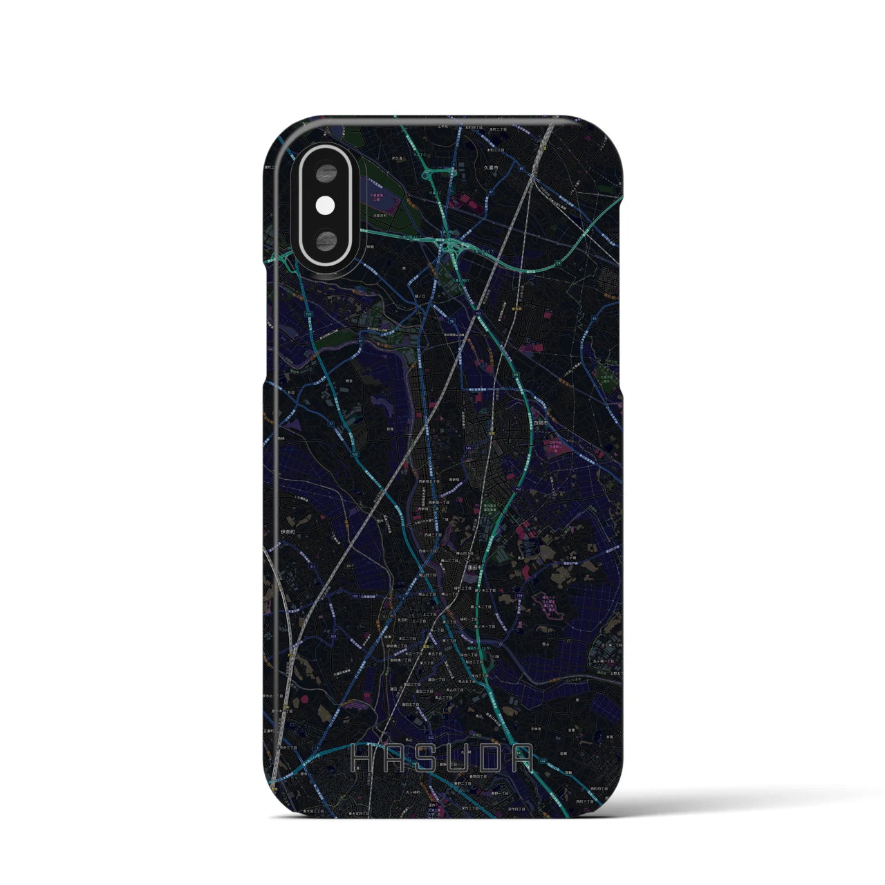 【蓮田(埼玉県)】地図柄iPhoneケース(バックカバータイプ)