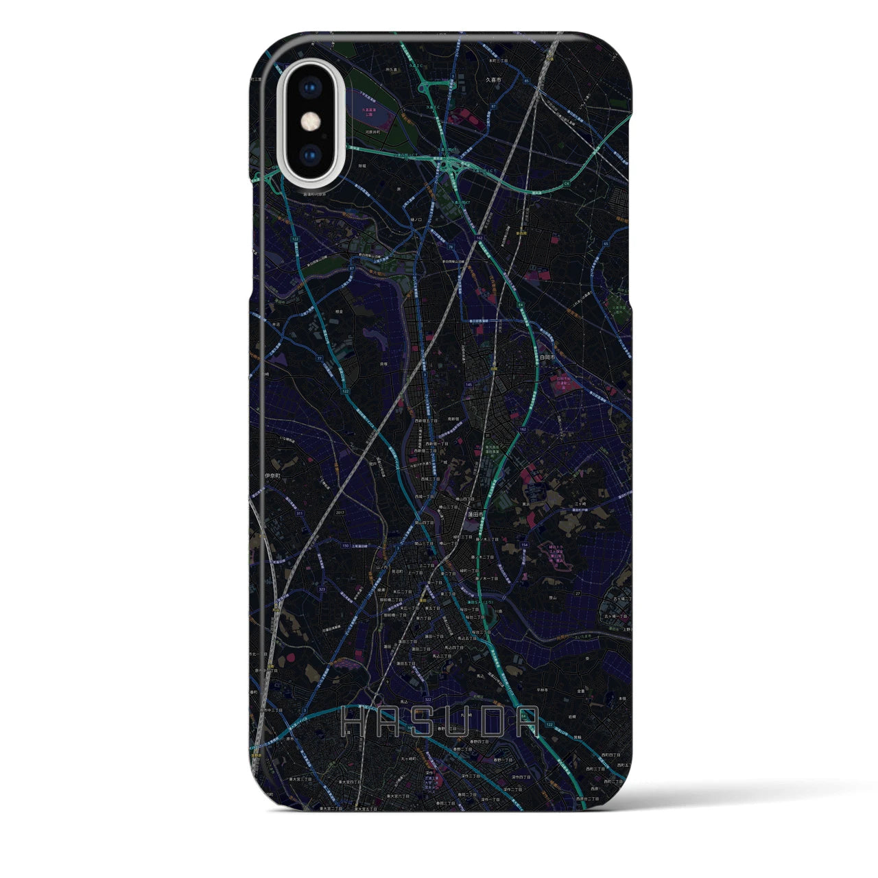 【蓮田(埼玉県)】地図柄iPhoneケース(バックカバータイプ)