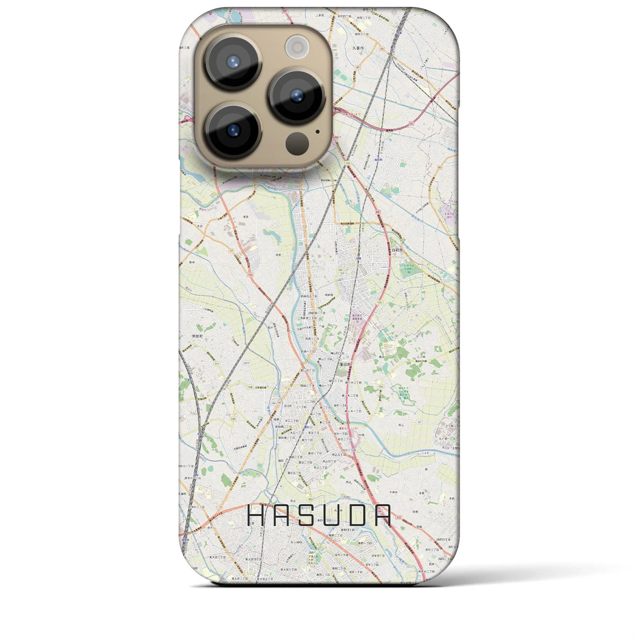 【蓮田(埼玉県)】地図柄iPhoneケース(バックカバータイプ)