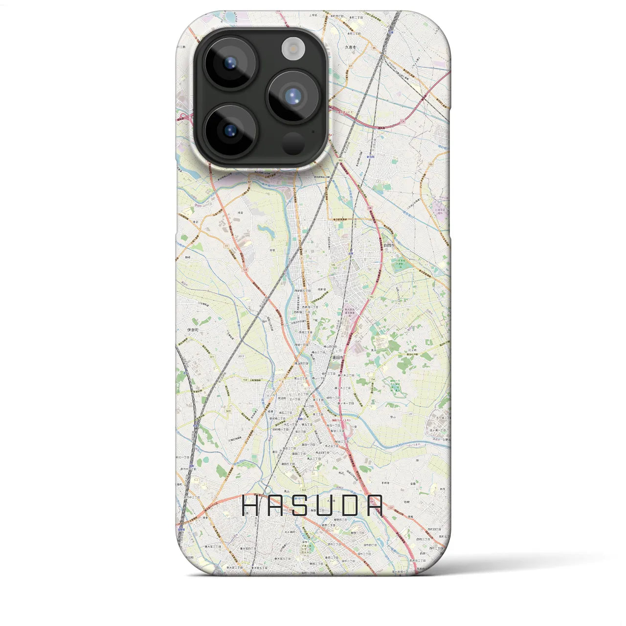 【蓮田(埼玉県)】地図柄iPhoneケース(バックカバータイプ)