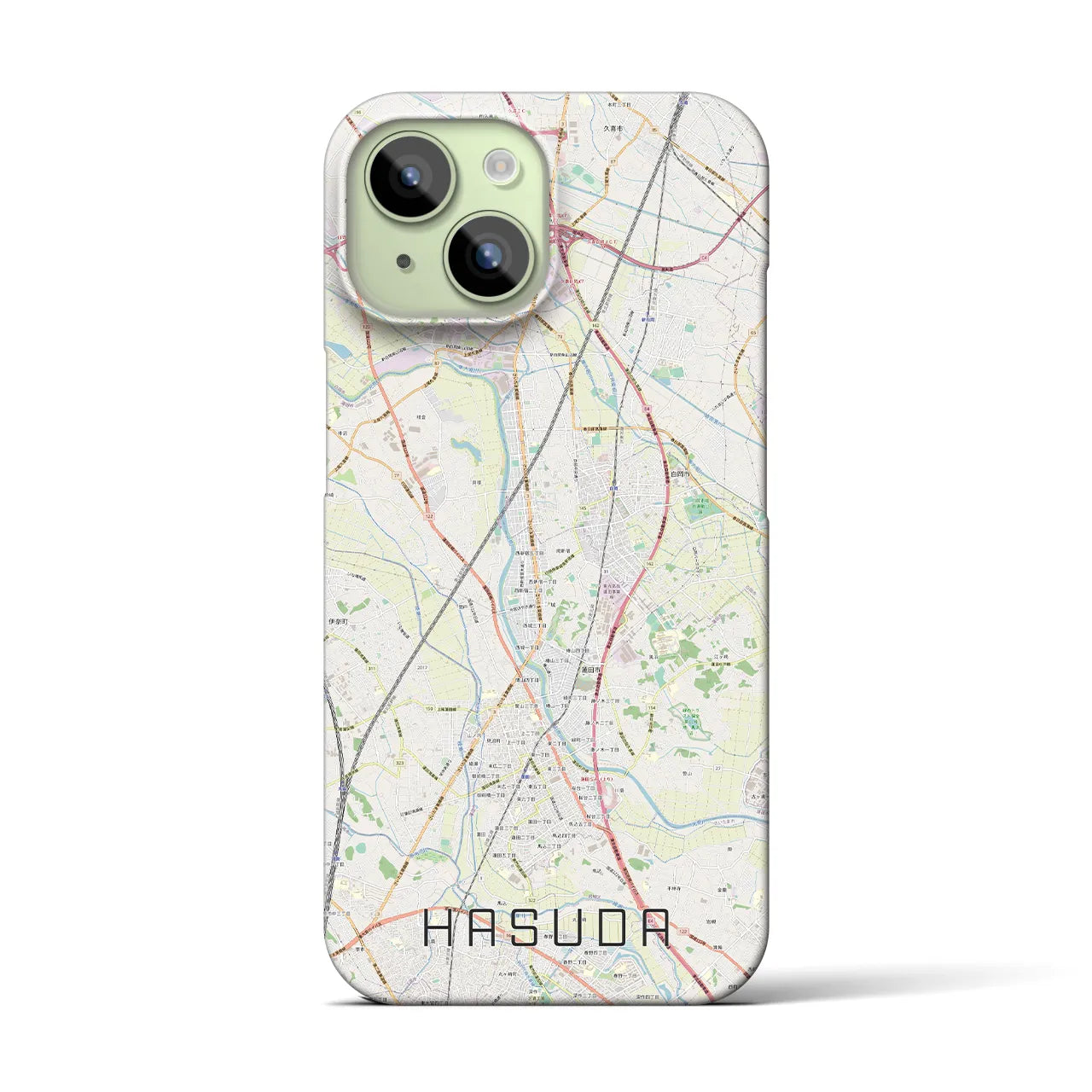 【蓮田(埼玉県)】地図柄iPhoneケース(バックカバータイプ)