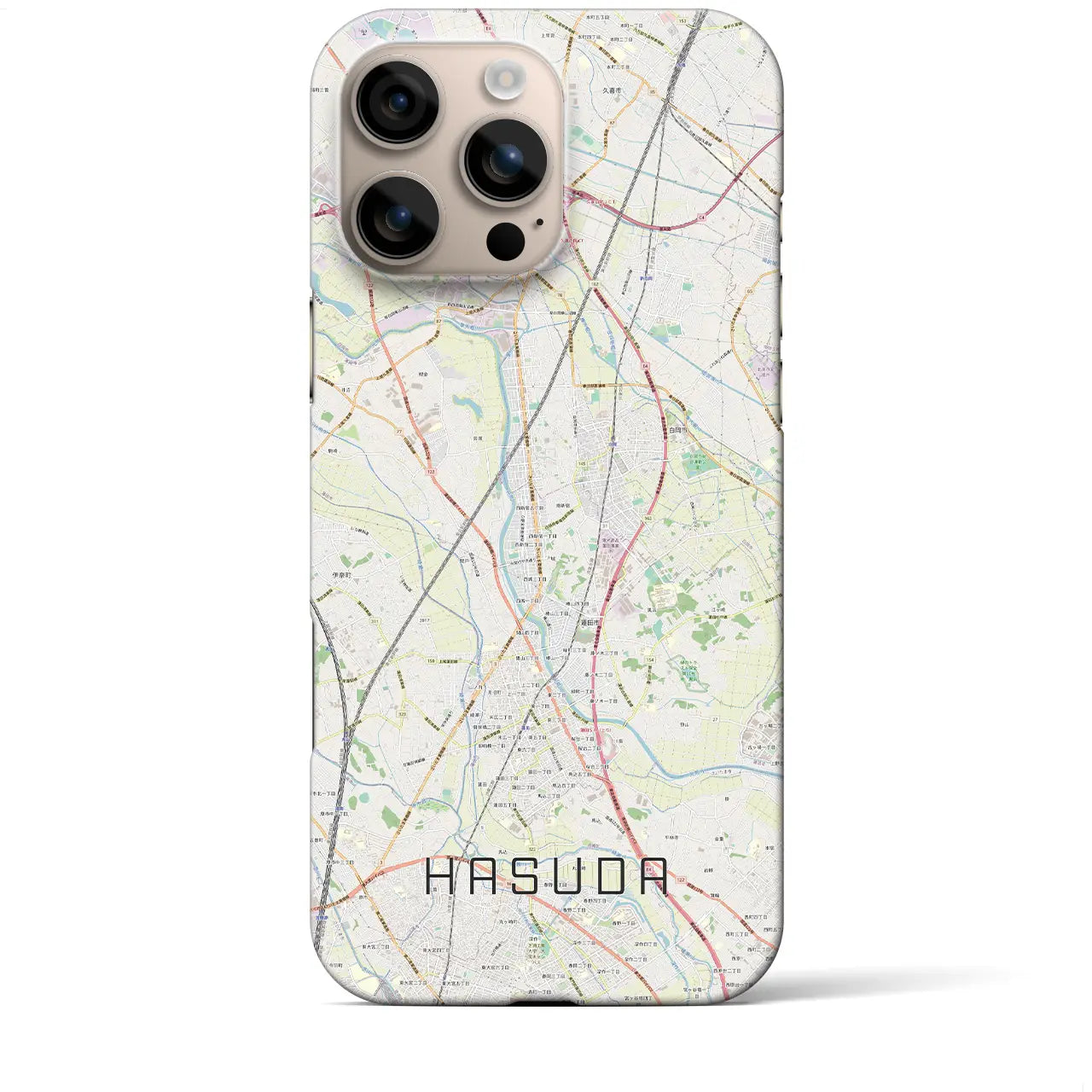 【蓮田(埼玉県)】地図柄iPhoneケース(バックカバータイプ)
