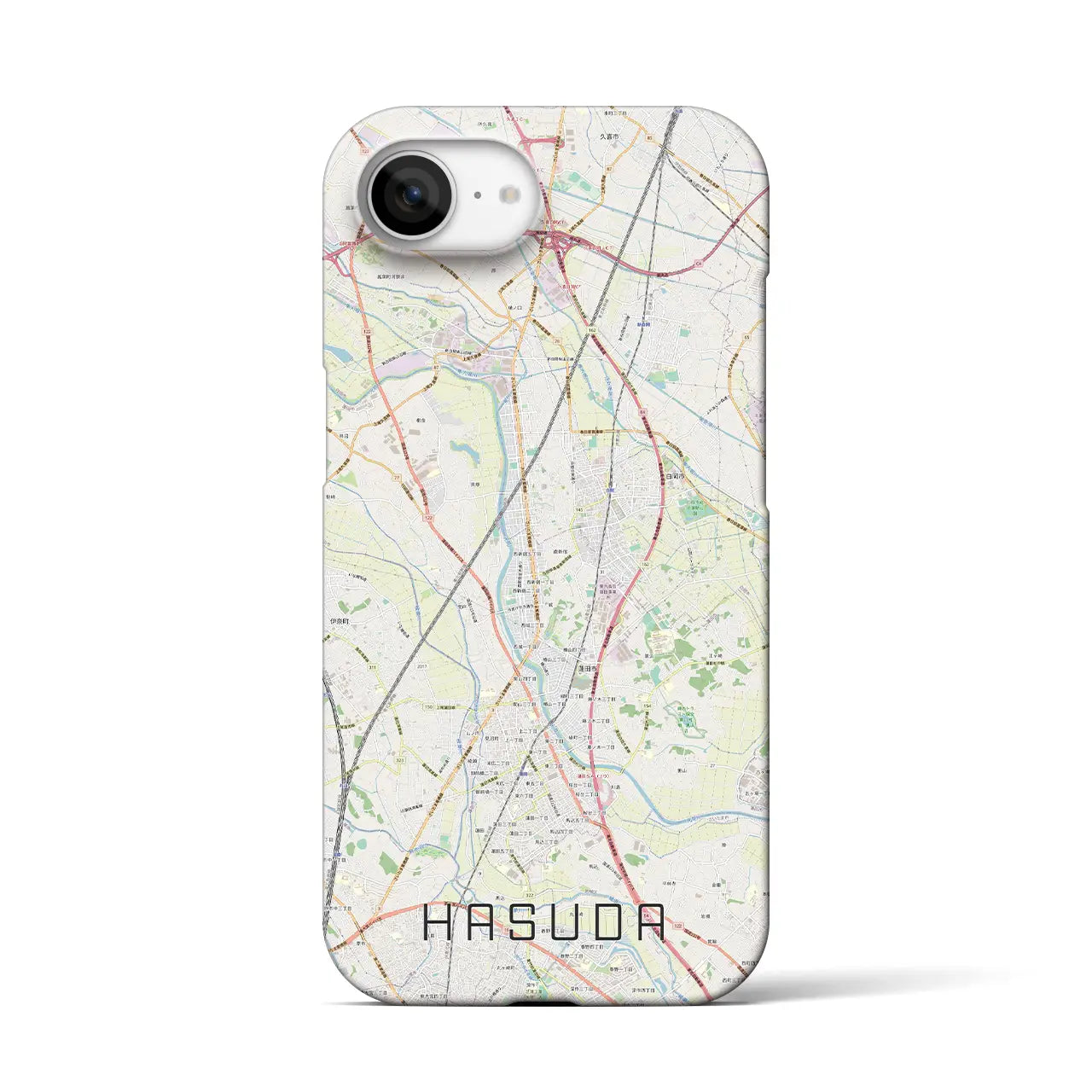 【蓮田(埼玉県)】地図柄iPhoneケース(バックカバータイプ)