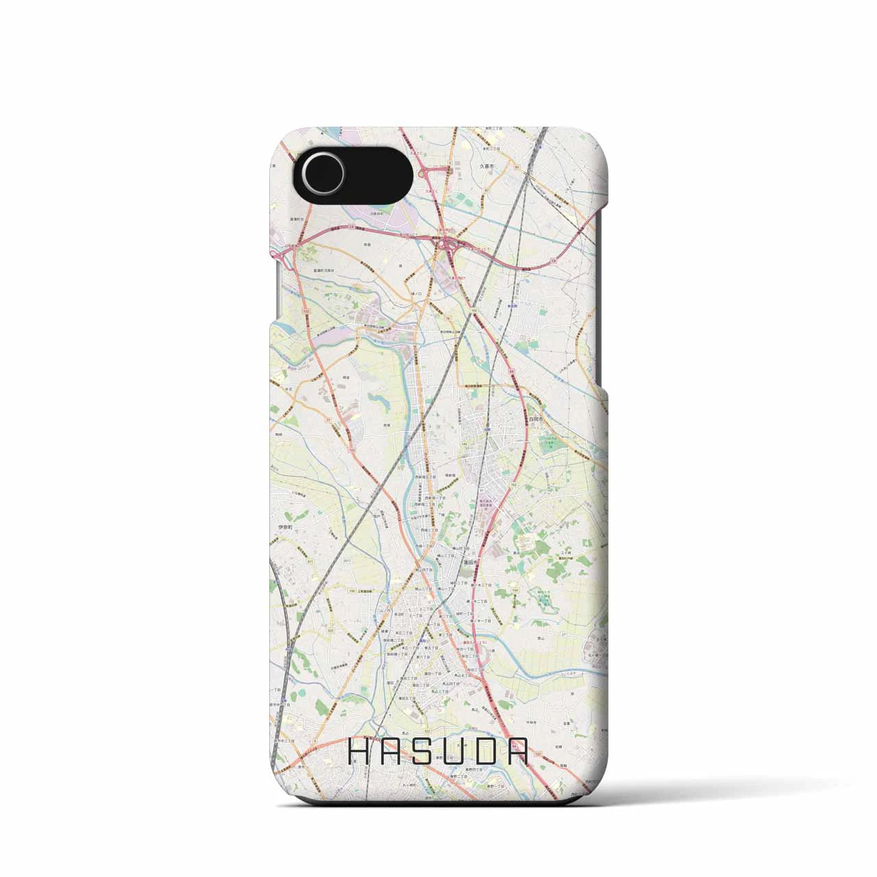 【蓮田(埼玉県)】地図柄iPhoneケース(バックカバータイプ)