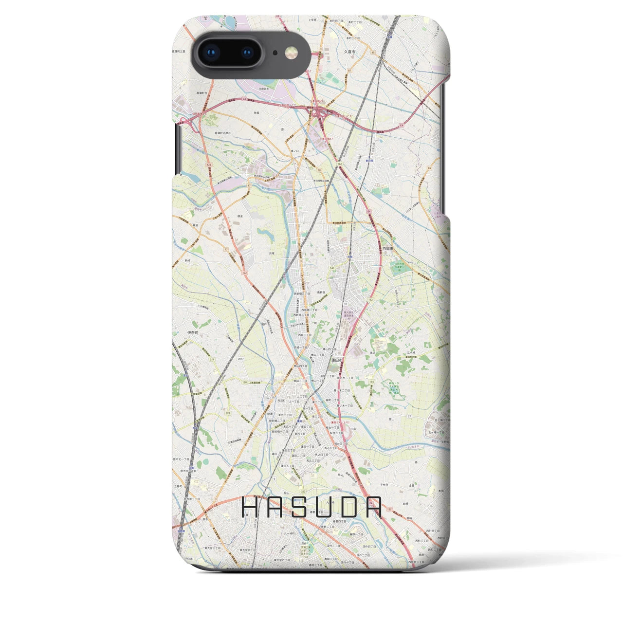 【蓮田(埼玉県)】地図柄iPhoneケース(バックカバータイプ)