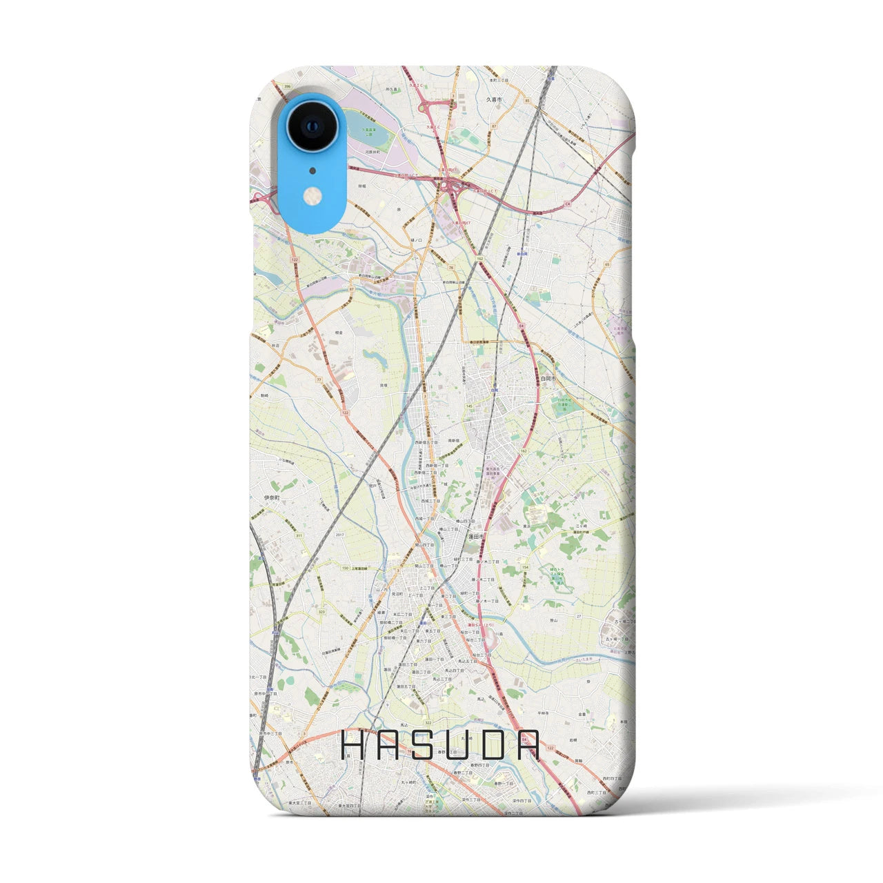 【蓮田(埼玉県)】地図柄iPhoneケース(バックカバータイプ)