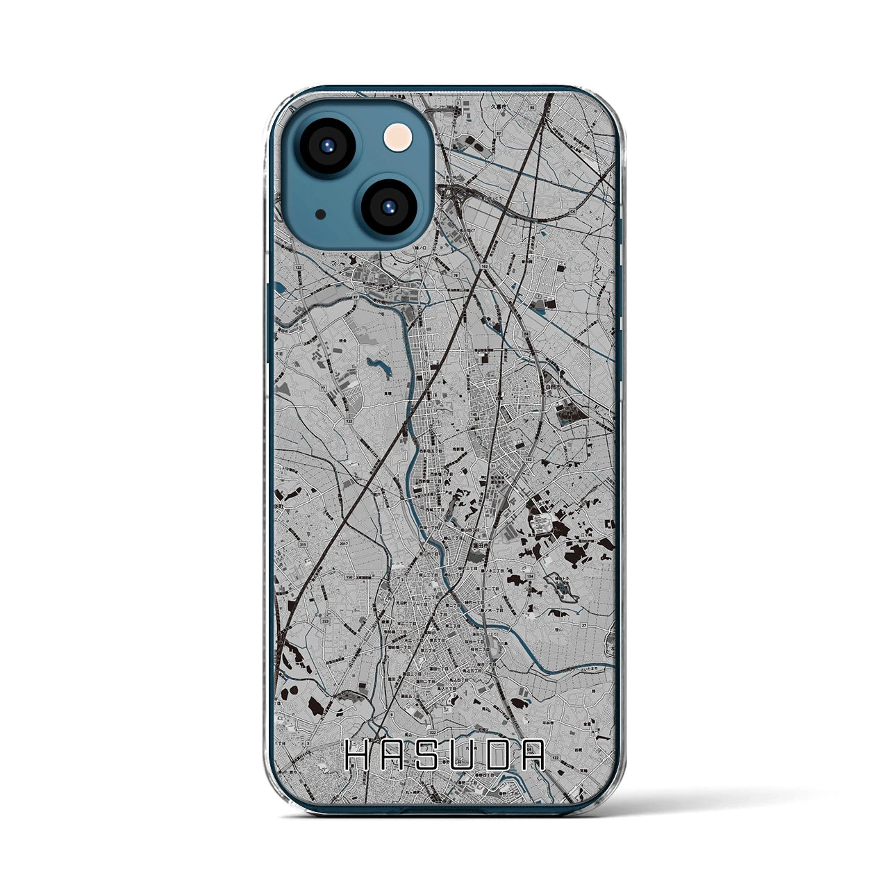 【蓮田(埼玉県)】地図柄iPhoneケース(クリアタイプ)