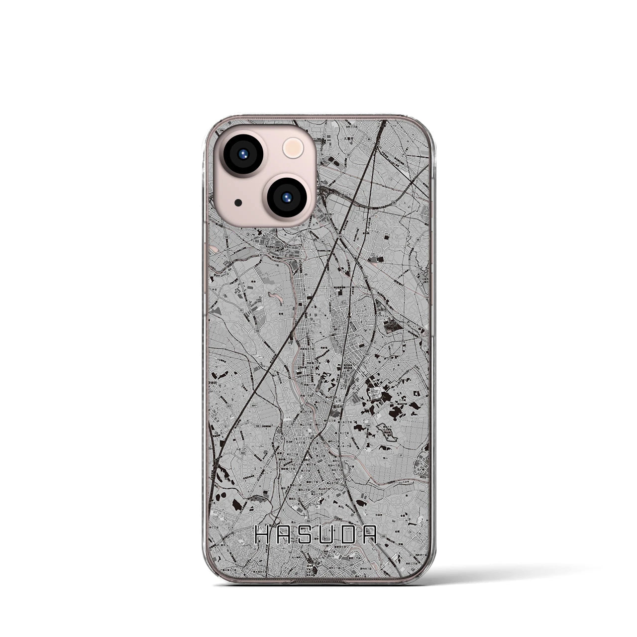 【蓮田(埼玉県)】地図柄iPhoneケース(クリアタイプ)