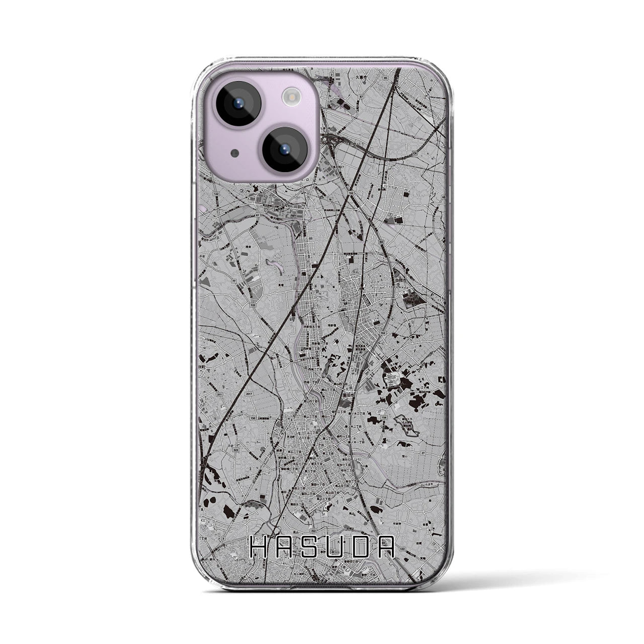 【蓮田(埼玉県)】地図柄iPhoneケース(クリアタイプ)