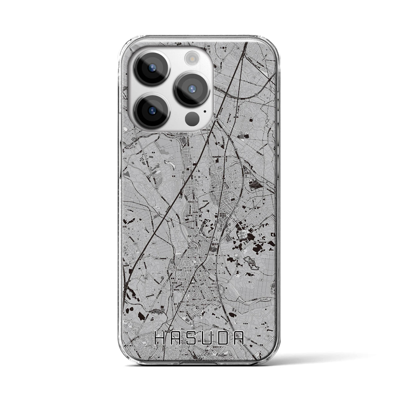 【蓮田(埼玉県)】地図柄iPhoneケース(クリアタイプ)