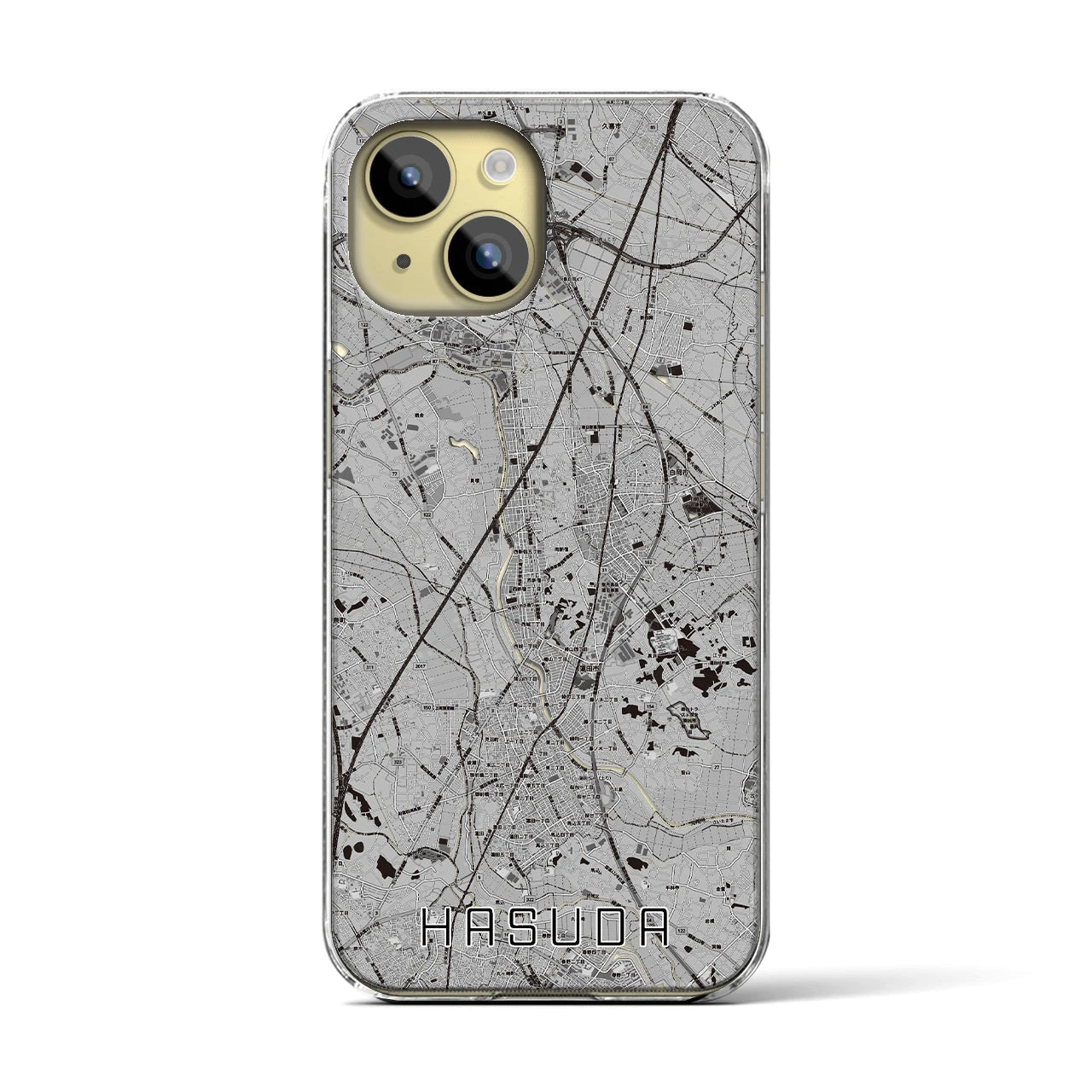 【蓮田(埼玉県)】地図柄iPhoneケース(クリアタイプ)